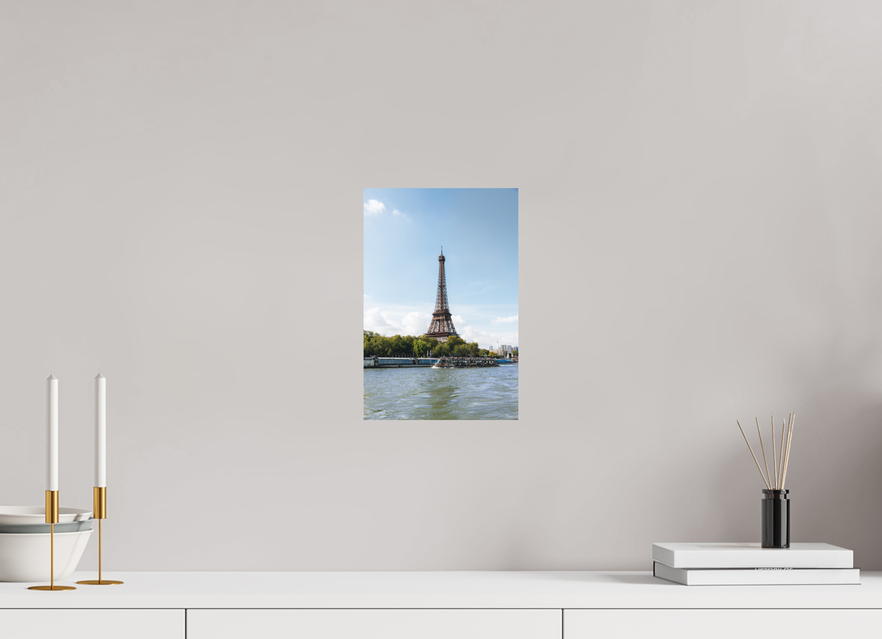 20 x 30 cm, Tirage Fine Art (Papier Mat) Tour Eiffel – Reflets sur la Seine