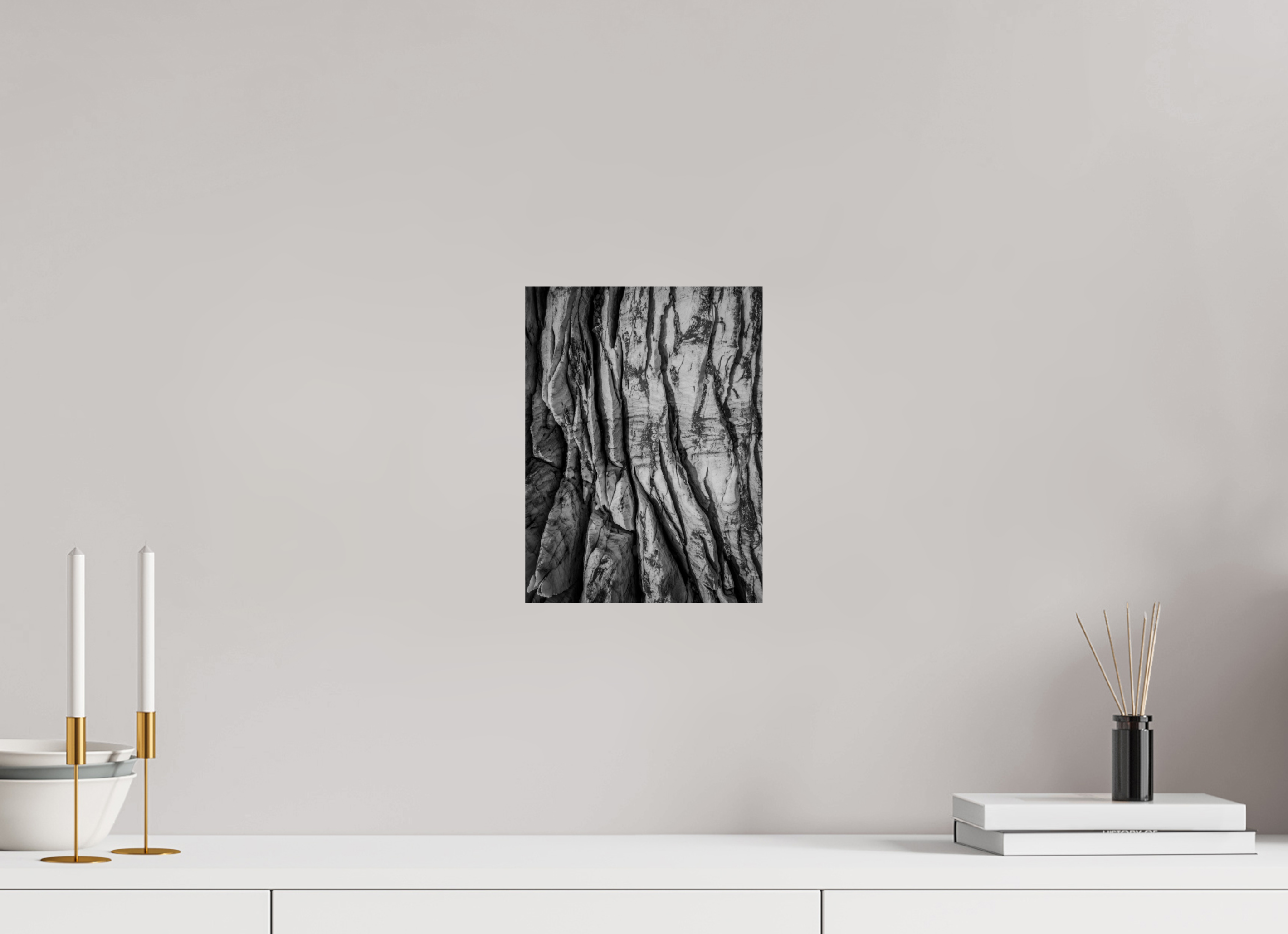 21 x 28 cm, Tirage Fine Art Premium Veines de Glace – Glacier du Tour en noir et blanc
