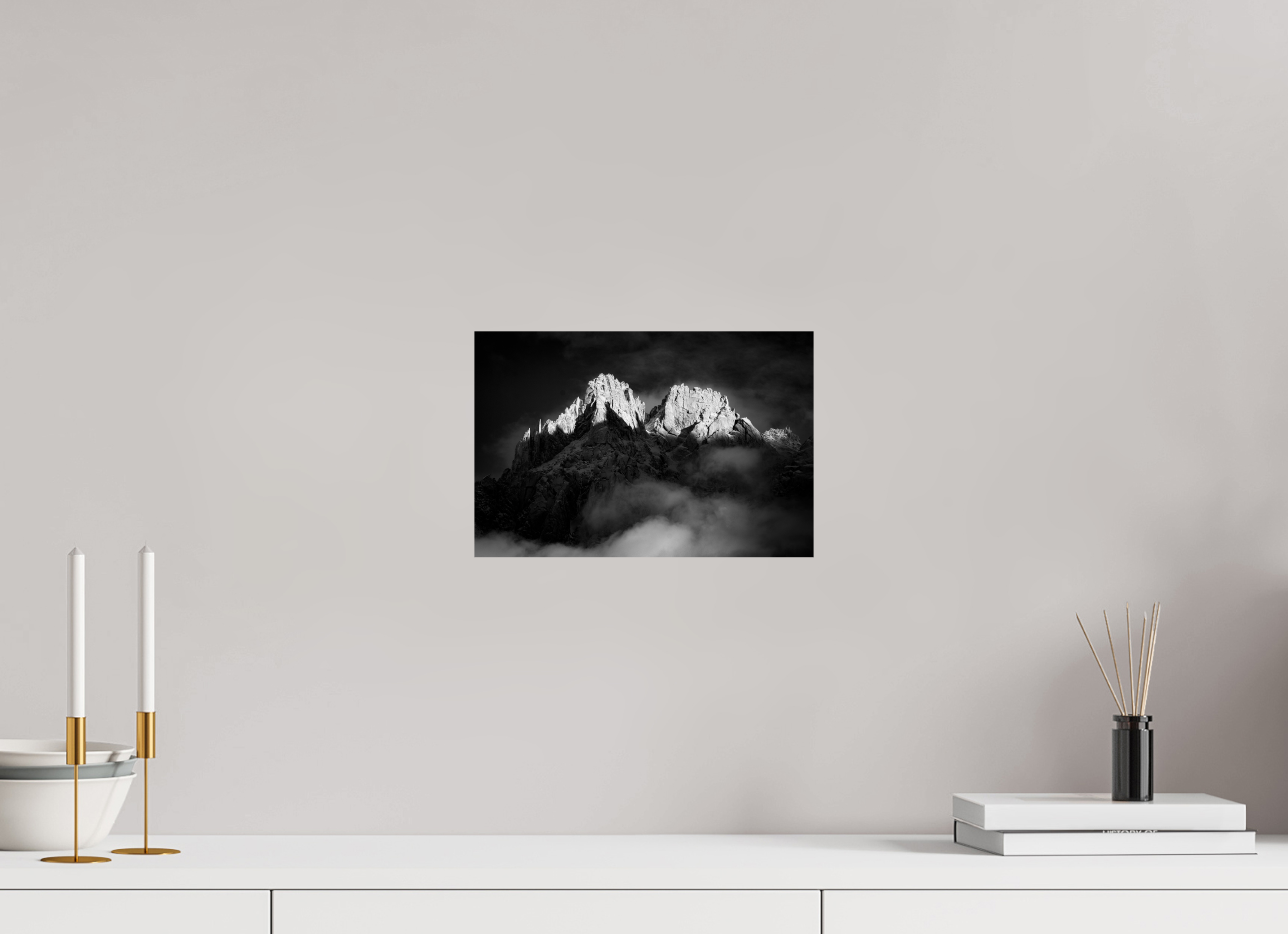 30 x 20 cm, Tirage Fine Art Premium Sommets Illuminés – Aoste, Italie