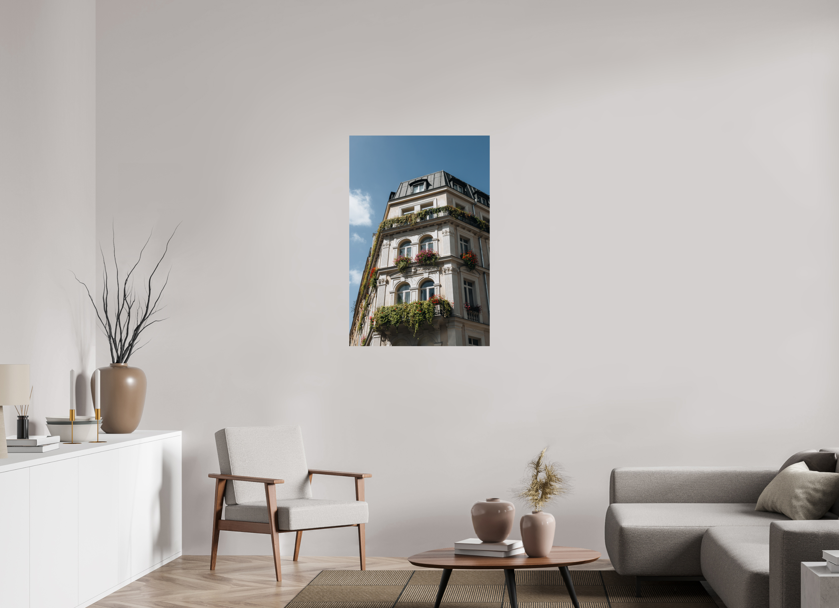 70 x 105 cm, Tirage Fine Art Premium Élégance haussmannienne en été