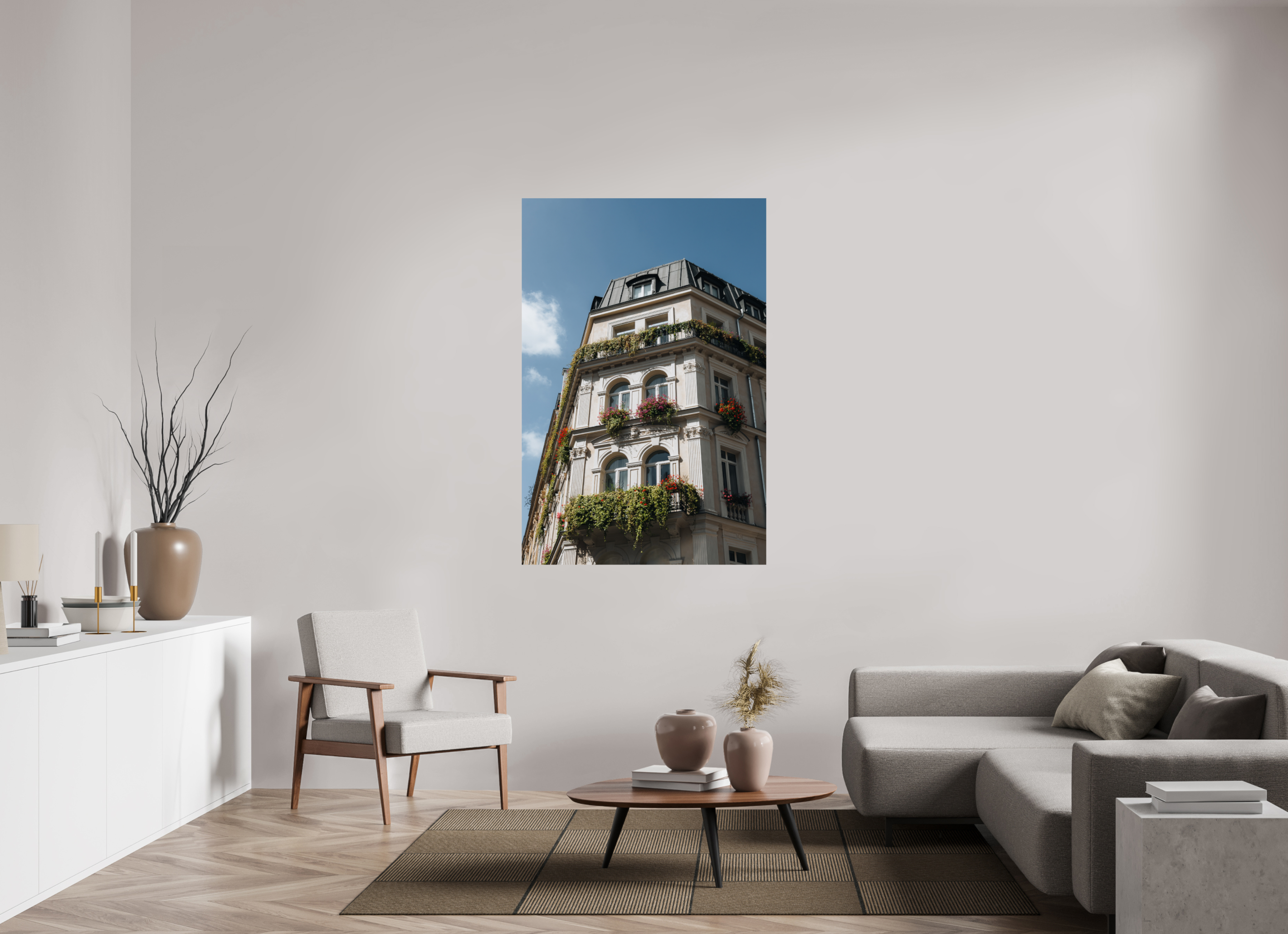 100 x 150 cm, Tirage Fine Art Premium Élégance haussmannienne en été