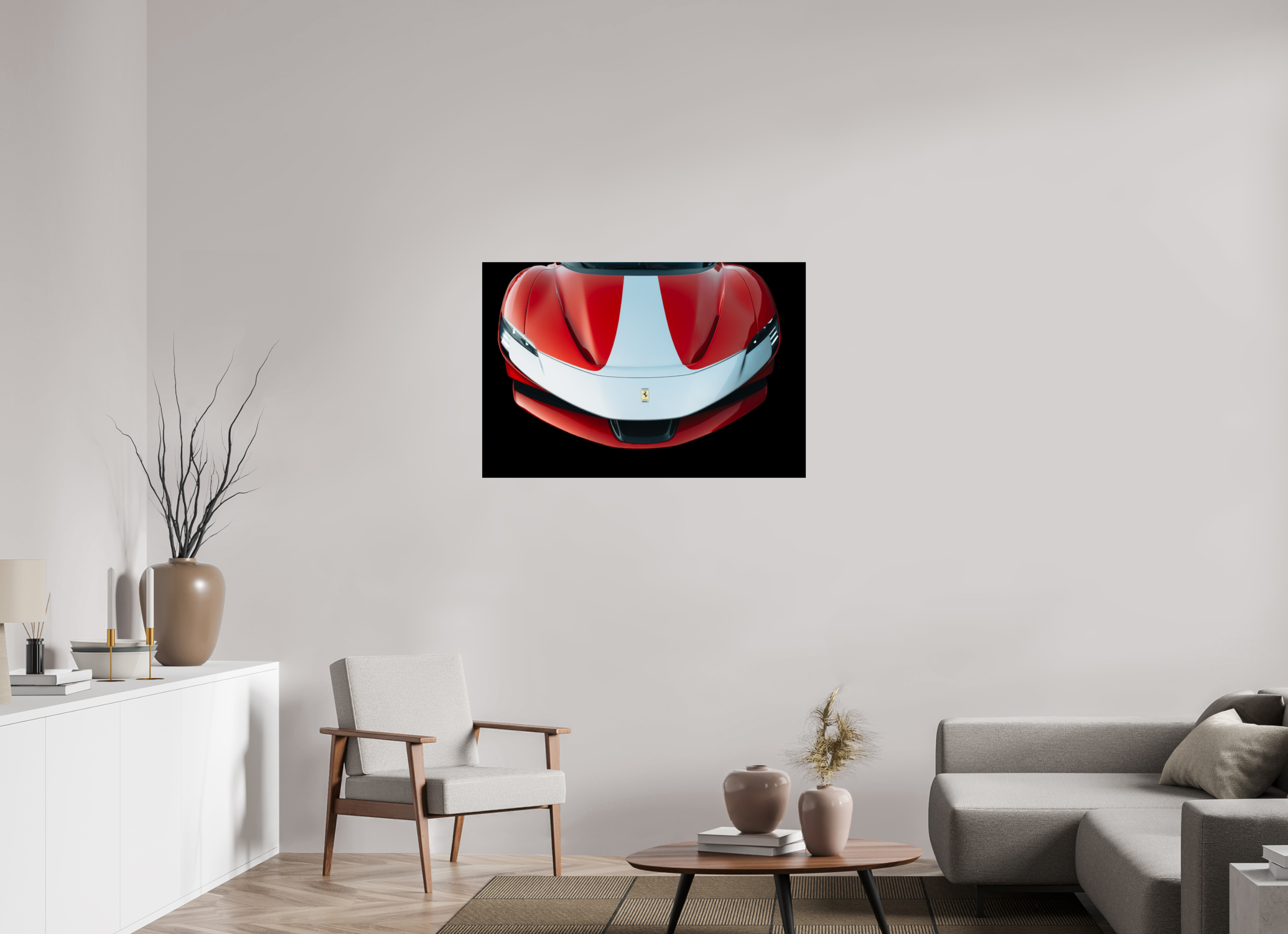 105 x 70 cm, Tirage Fine Art Premium Ferrari