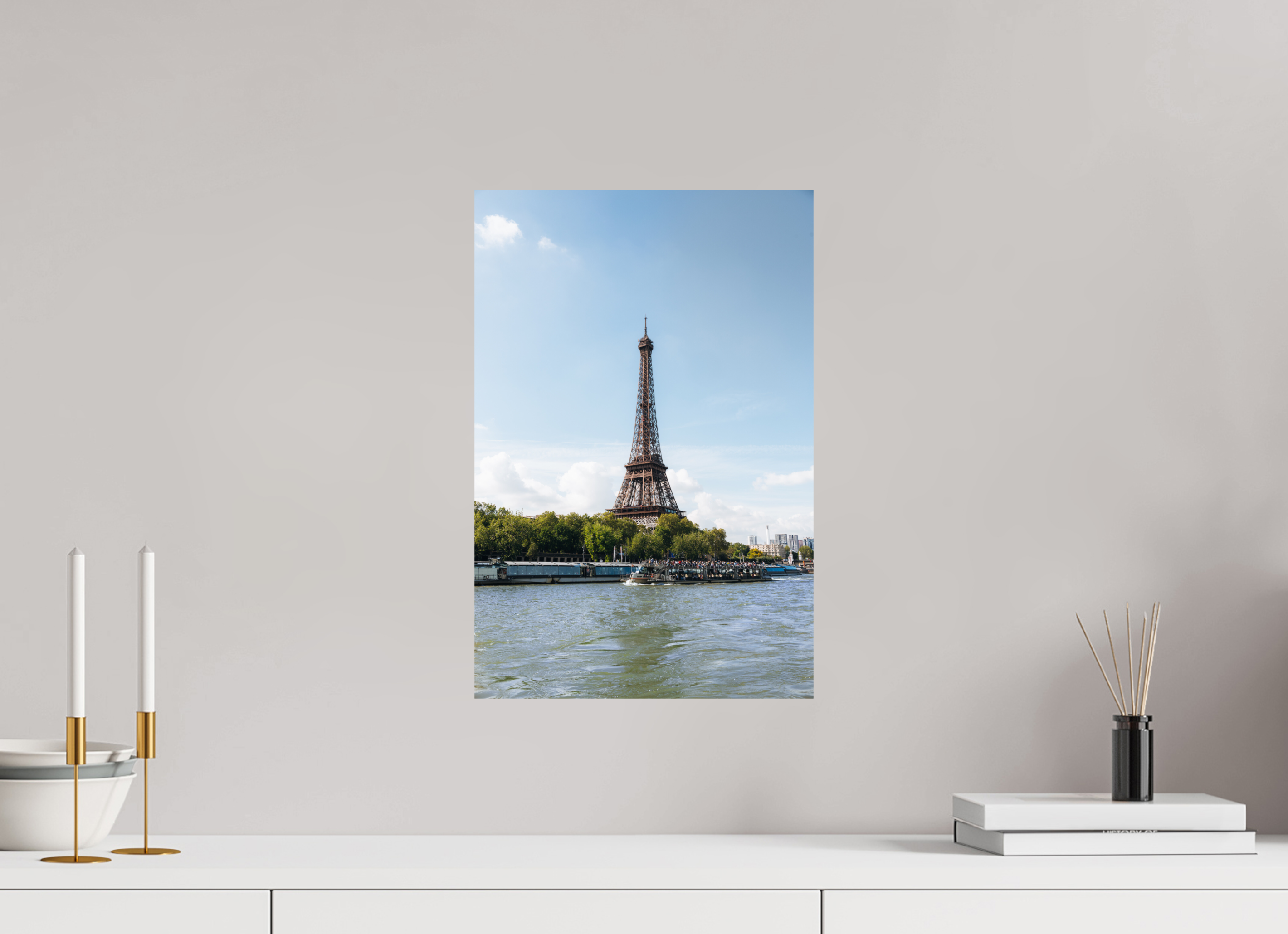 30 x 45 cm, Tirage Fine Art Premium Tour Eiffel – Reflets sur la Seine