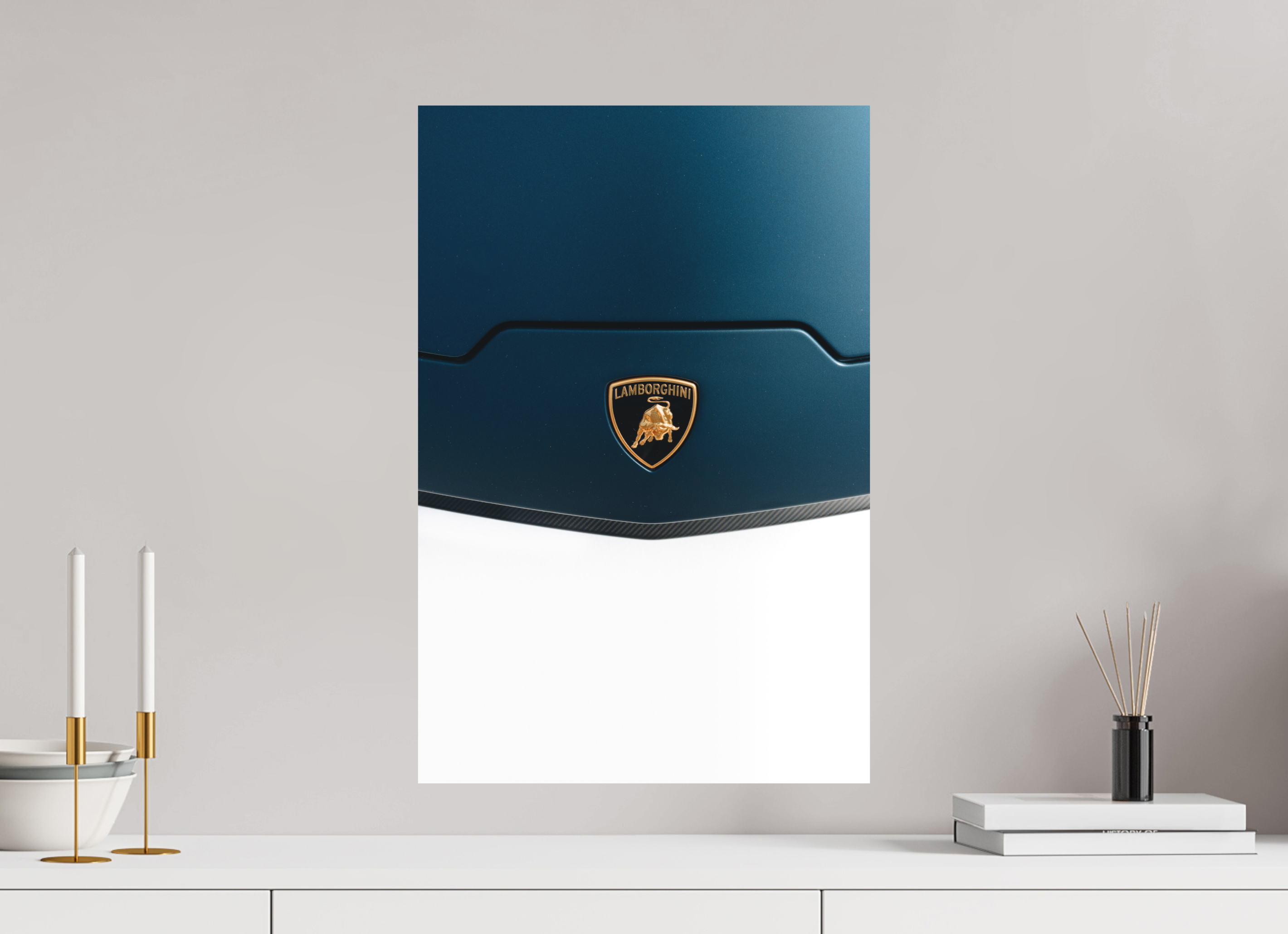 40 x 60 cm, Tirage Fine Art Premium + Lamborghini Temerario – Élégance et puissance en bleu