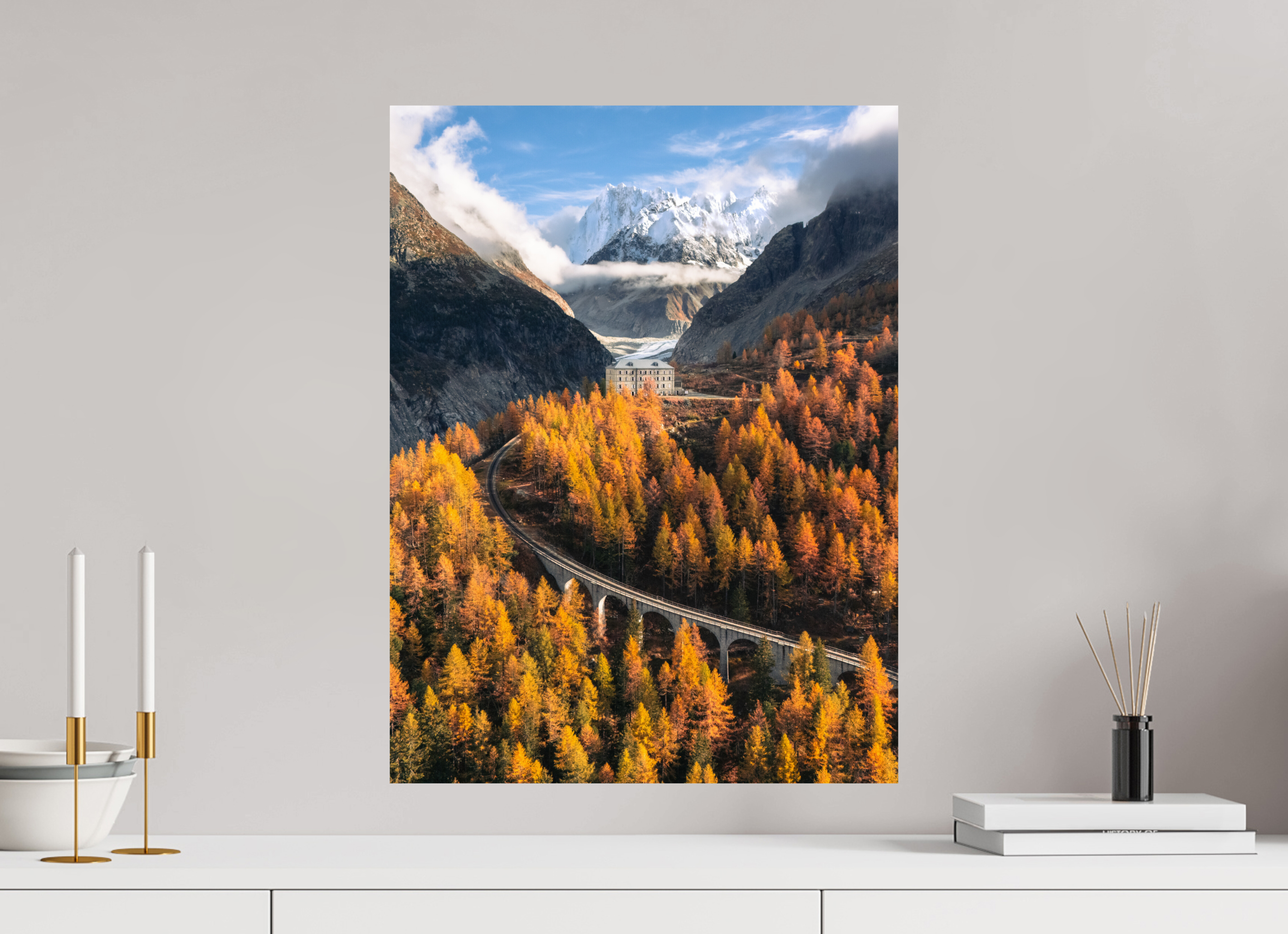 45 x 60 cm, Tirage Fine Art Premium Train du Montenvers – Automne en Haute-Savoie