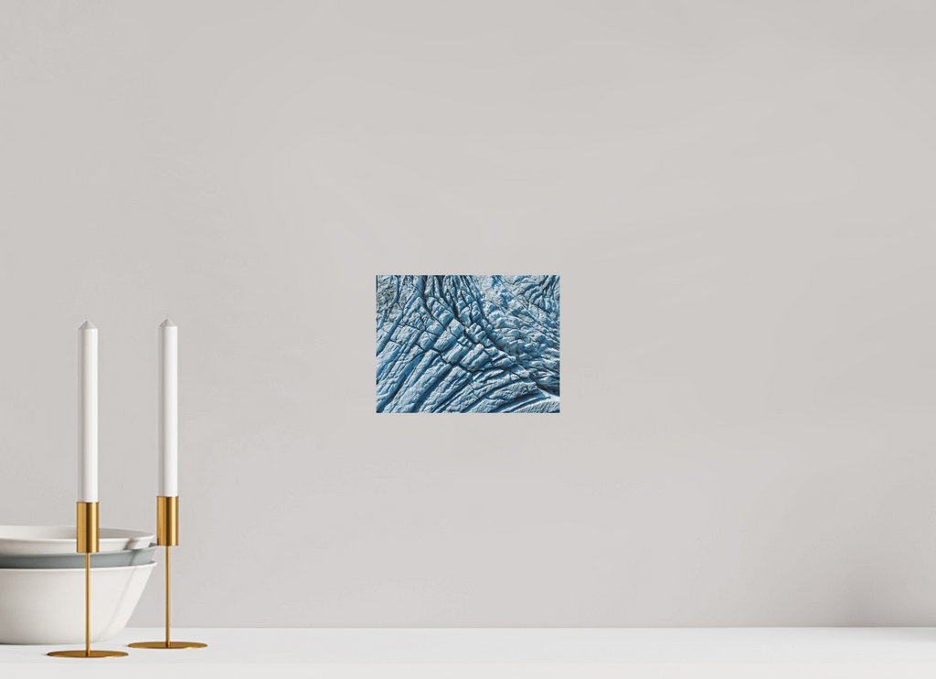 20 x 15 cm, Tirage Fine Art (Papier Mat) Glacier du Tour – Séracs et Crevasses depuis le Ciel