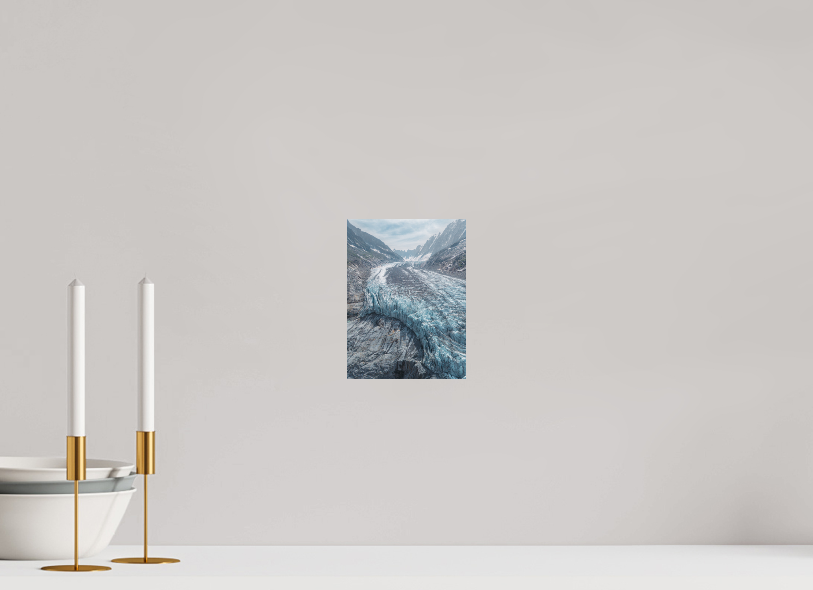 15 x 20 cm, Tirage Fine Art (Papier Mat) Courbe Glaciaire – Glacier d’Argentière