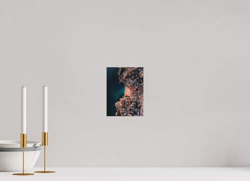 15 x 20 cm, Tirage Fine Art (Papier Mat) Albufeira au Crépuscule – Vue Aérienne