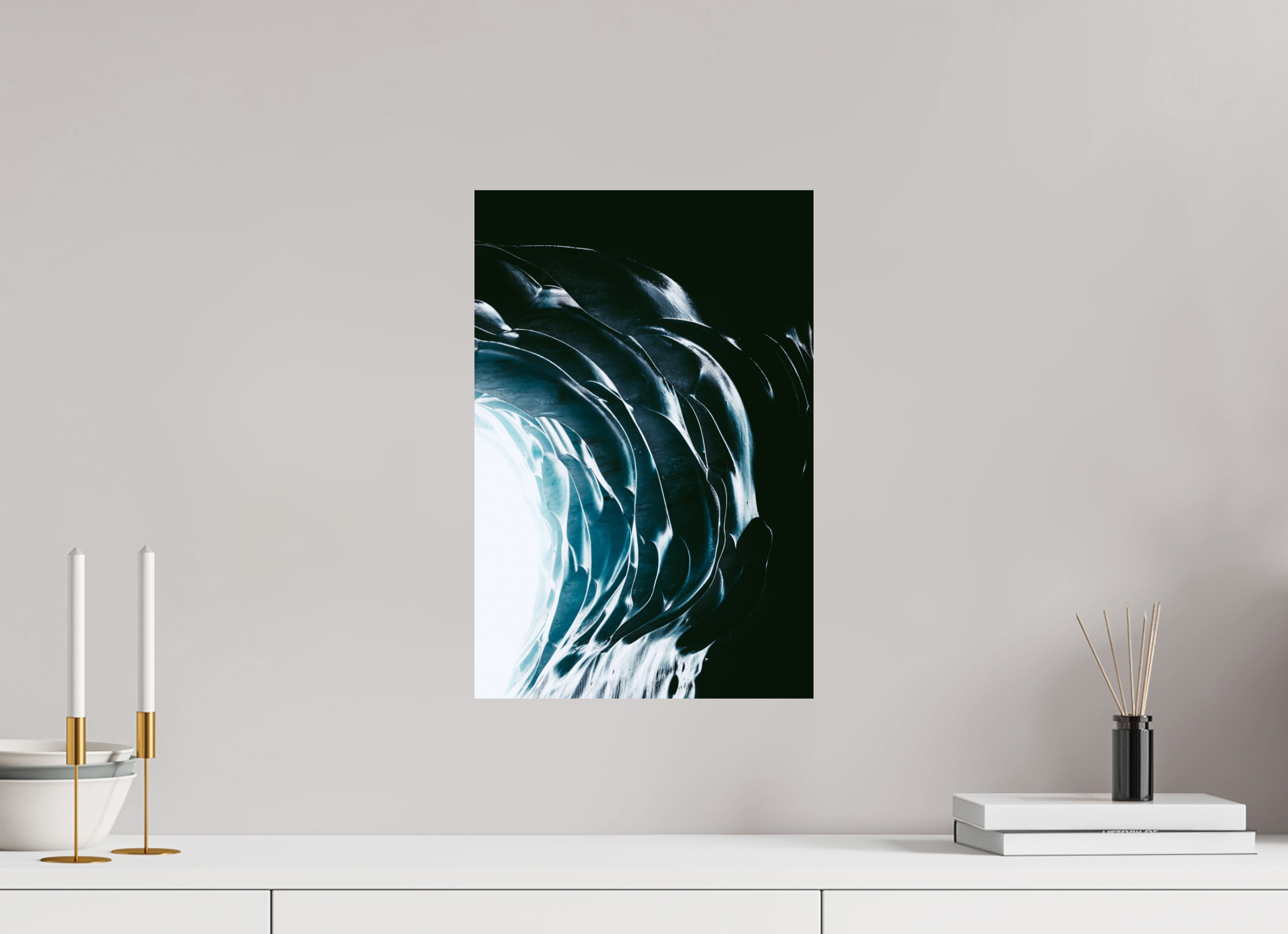 30 x 45 cm, Tirage Fine Art Premium Entrée cristalline de la Mer de Glace