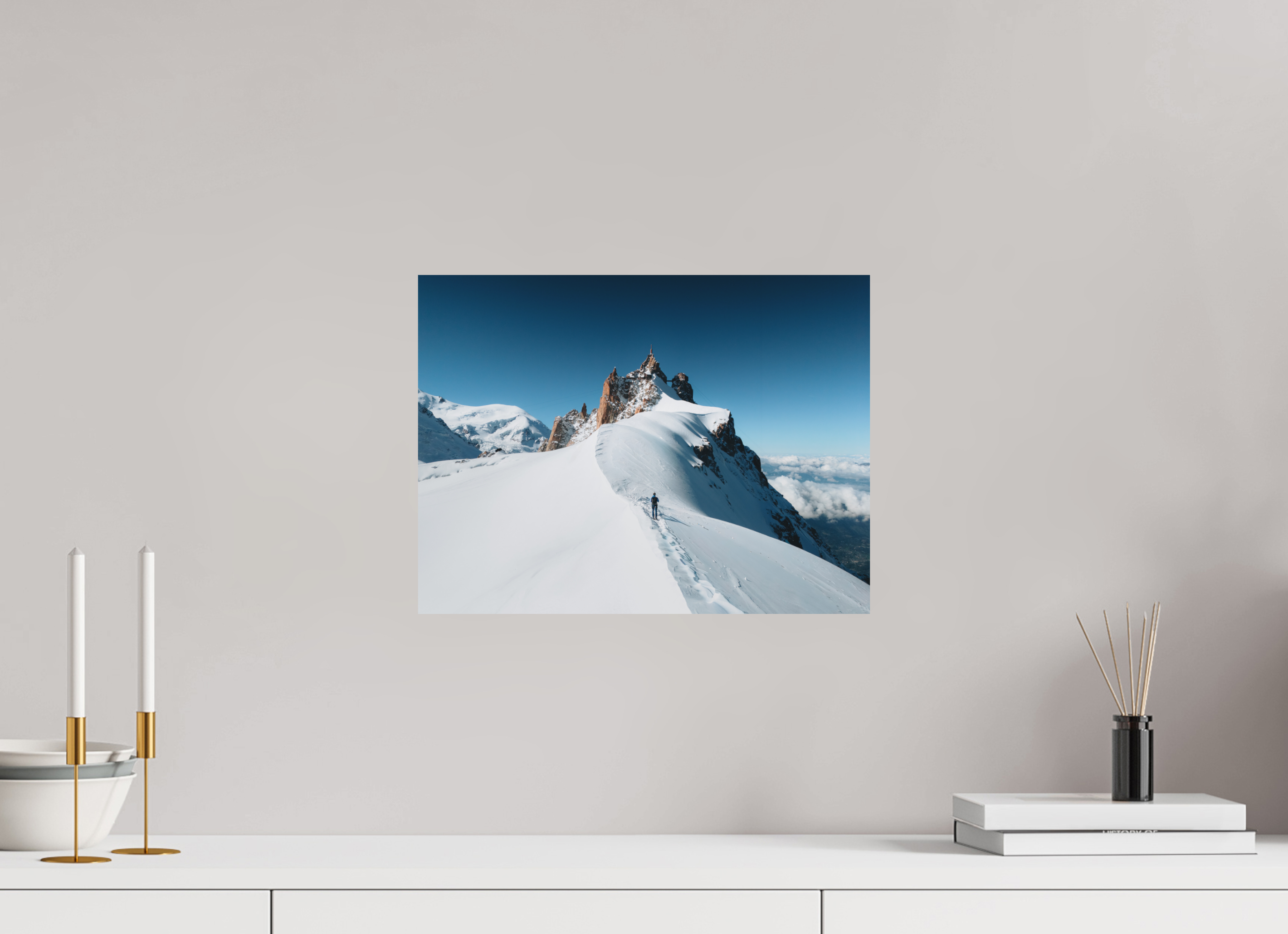 40 x 30 cm, Tirage Fine Art Premium + Équilibre au sommet – Aiguille du Midi