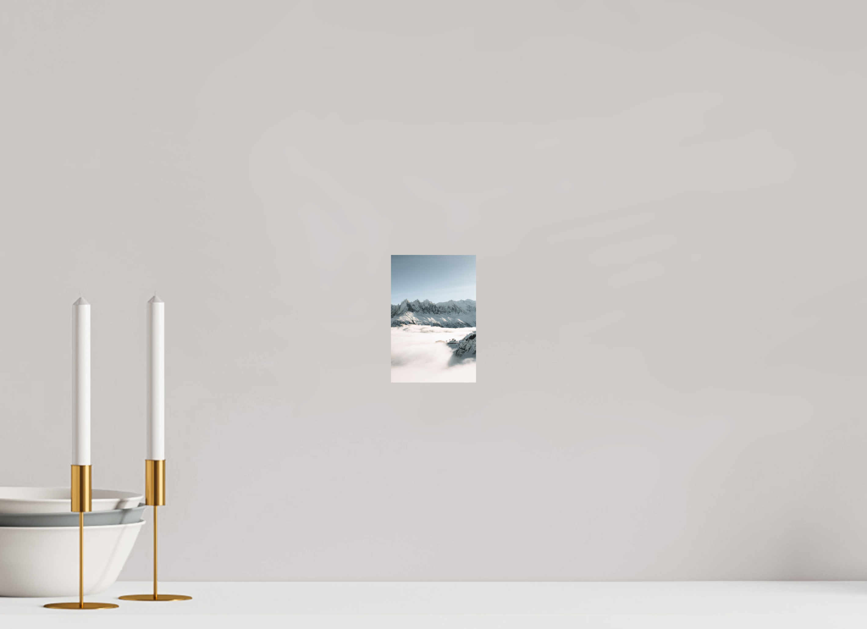 10 x 15 cm, Tirage Fine Art Premium + Mer de nuages hivernale sur le massif du Mont-Blanc