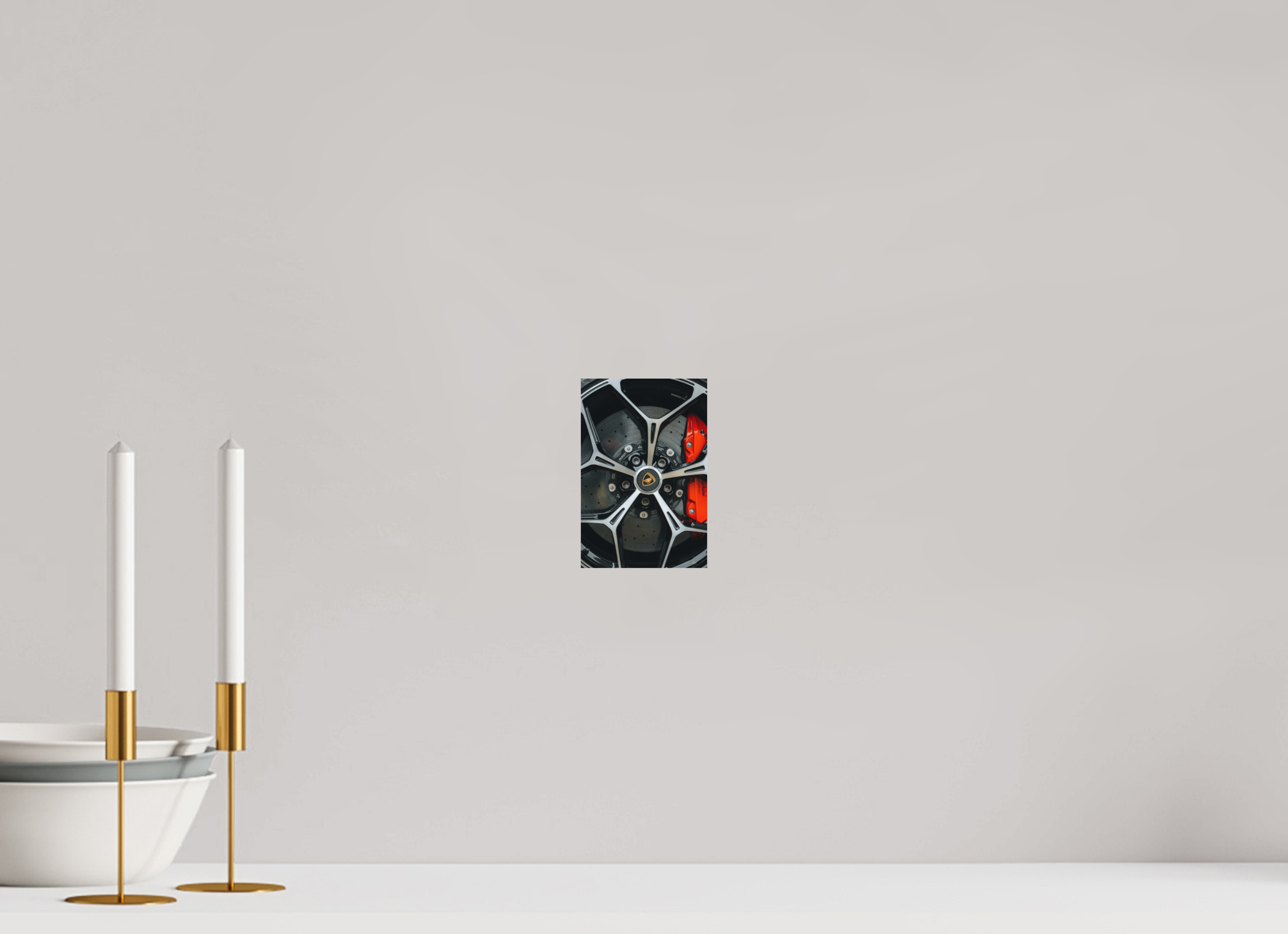 10 x 15 cm, Tirage Fine Art Premium + Lamborghini – Détail de jante