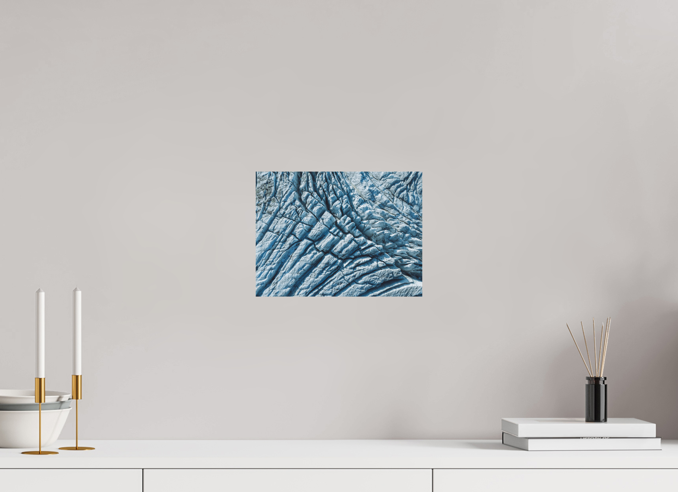 28 x 21 cm, Tirage Fine Art Premium + Glacier du Tour – Séracs et Crevasses depuis le Ciel