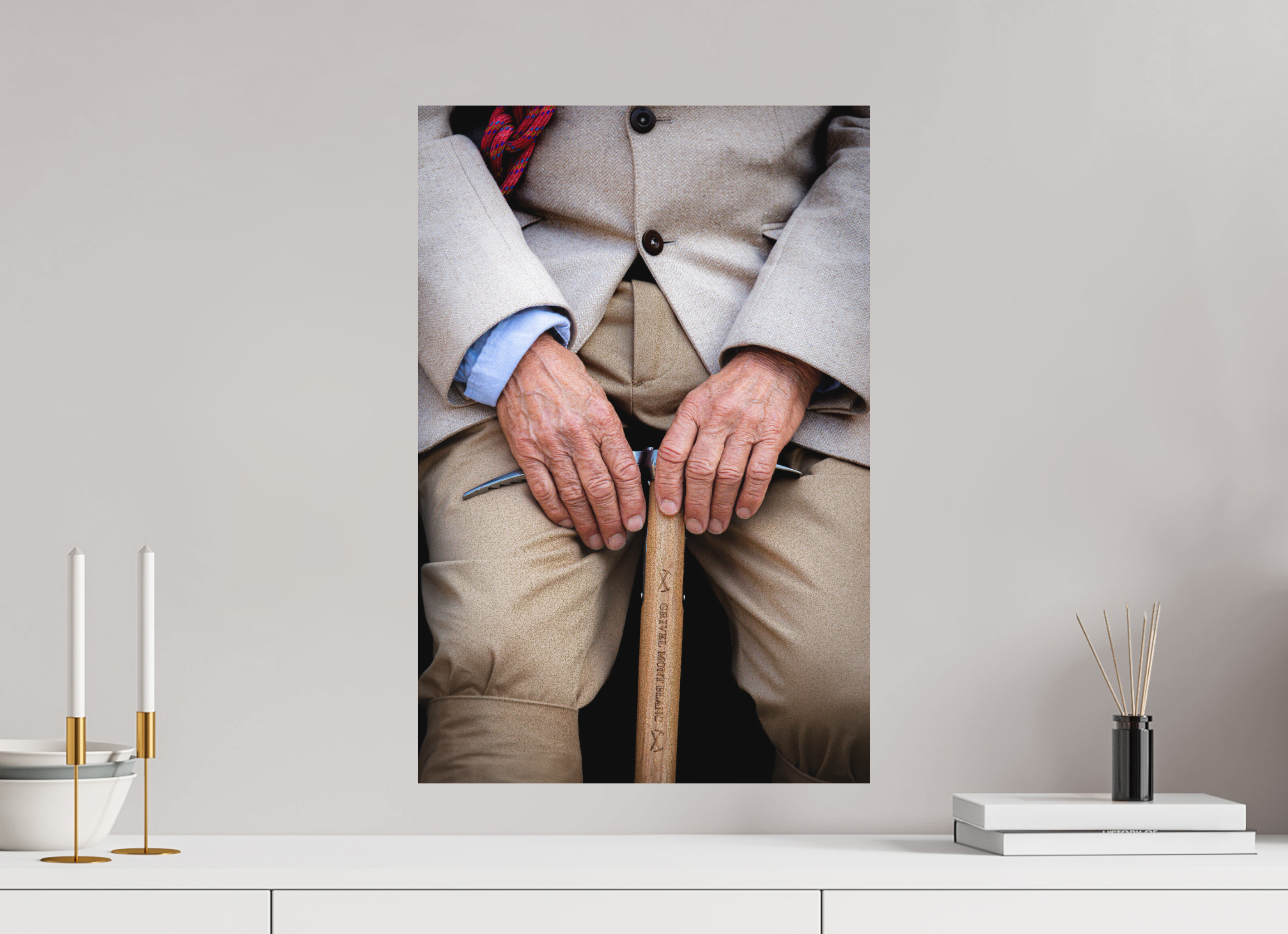 40 x 60 cm, Tirage Fine Art (Papier Mat) Gardien des Sommets – Portrait à la Compagnie des Guides