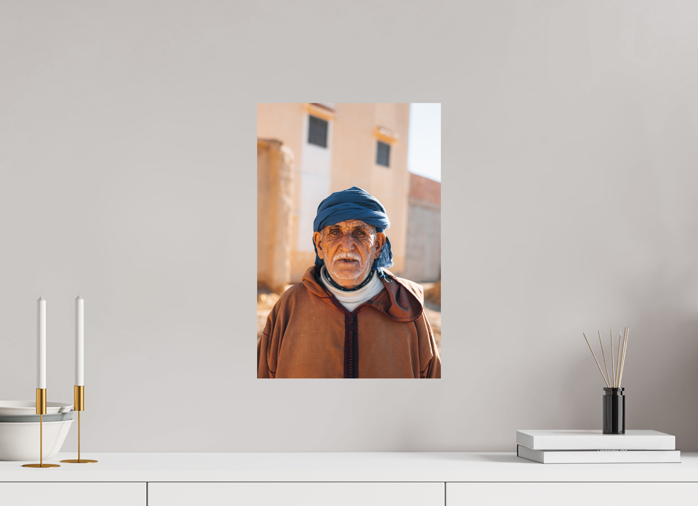 30 x 45 cm, Tirage Fine Art Premium Portrait marocain – Regard intemporel