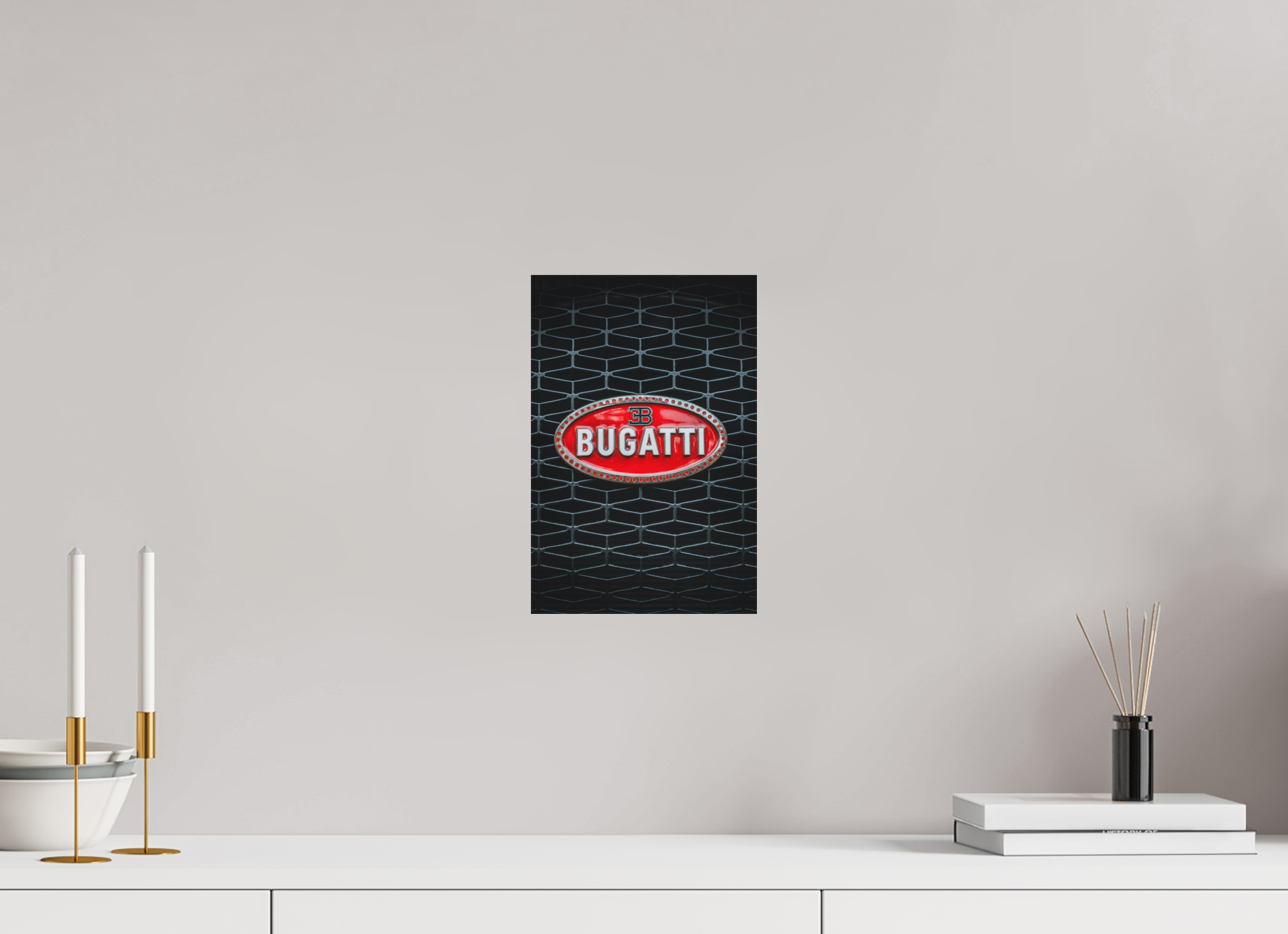 20 x 30 cm, Tirage Fine Art (Papier Mat) Bugatti – Signature légendaire