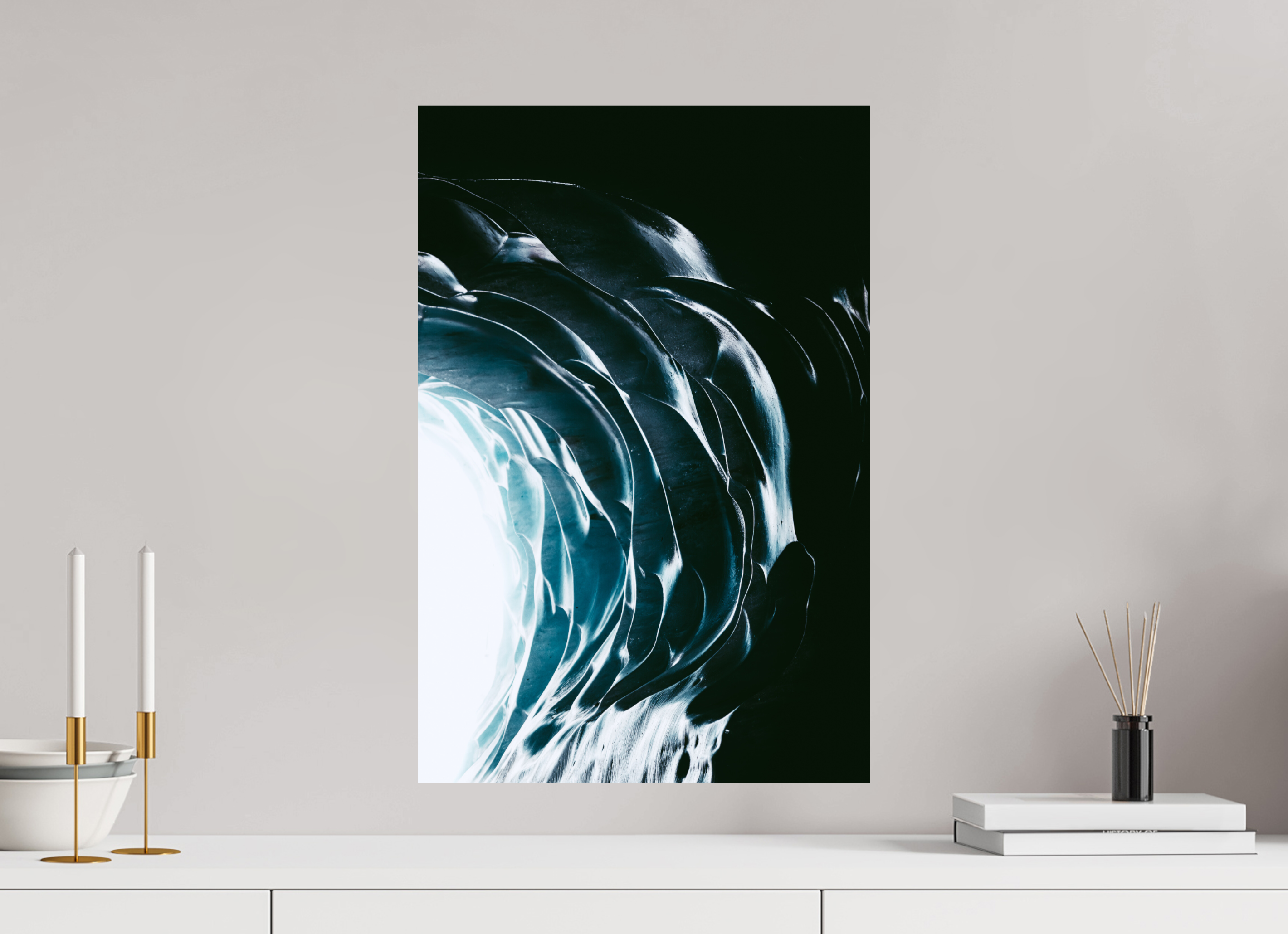 40 x 60 cm, Tirage Fine Art Premium Entrée cristalline de la Mer de Glace