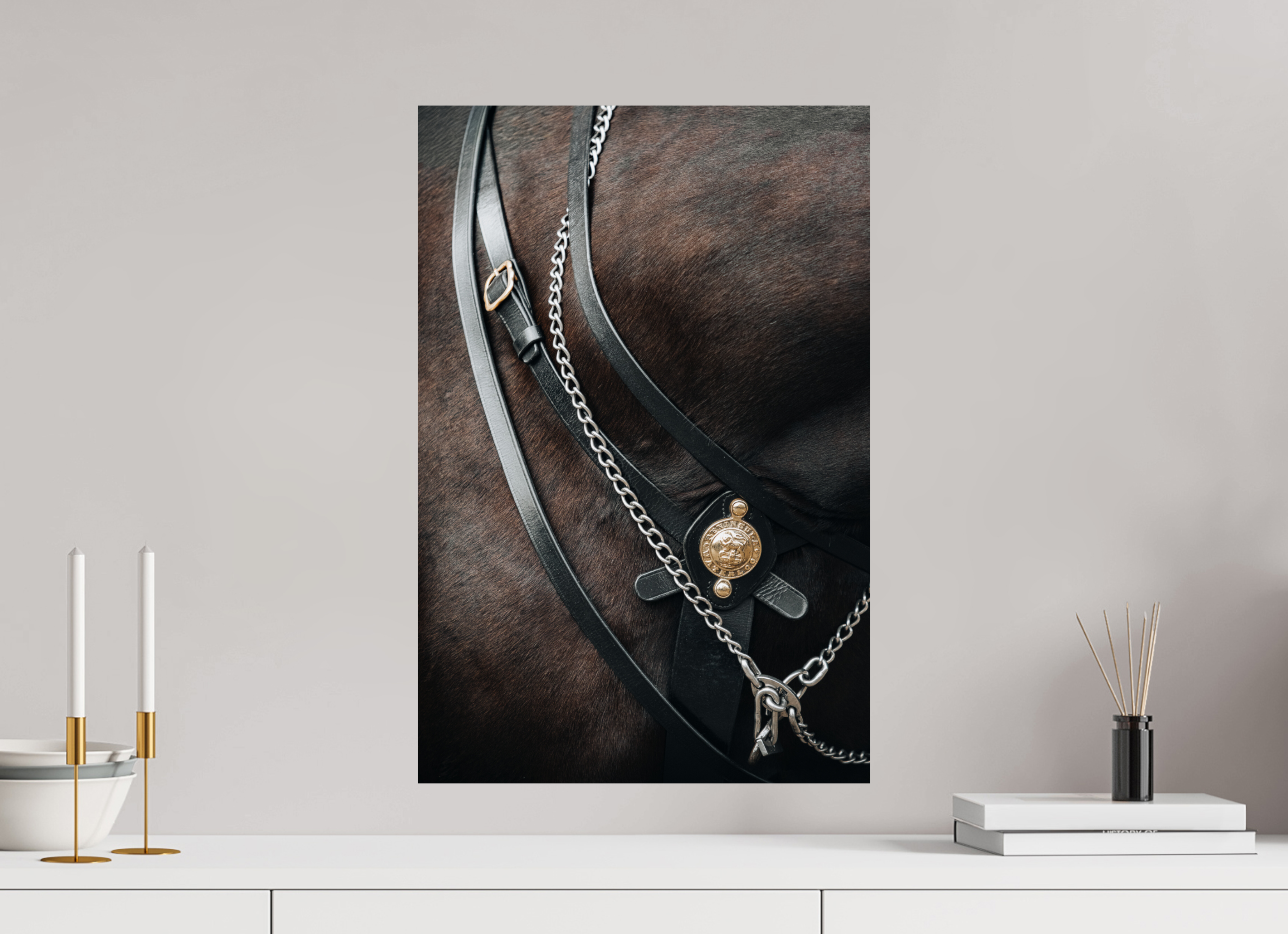 40 x 60 cm, Tirage Fine Art Premium Détail noble – Licol et robe marron