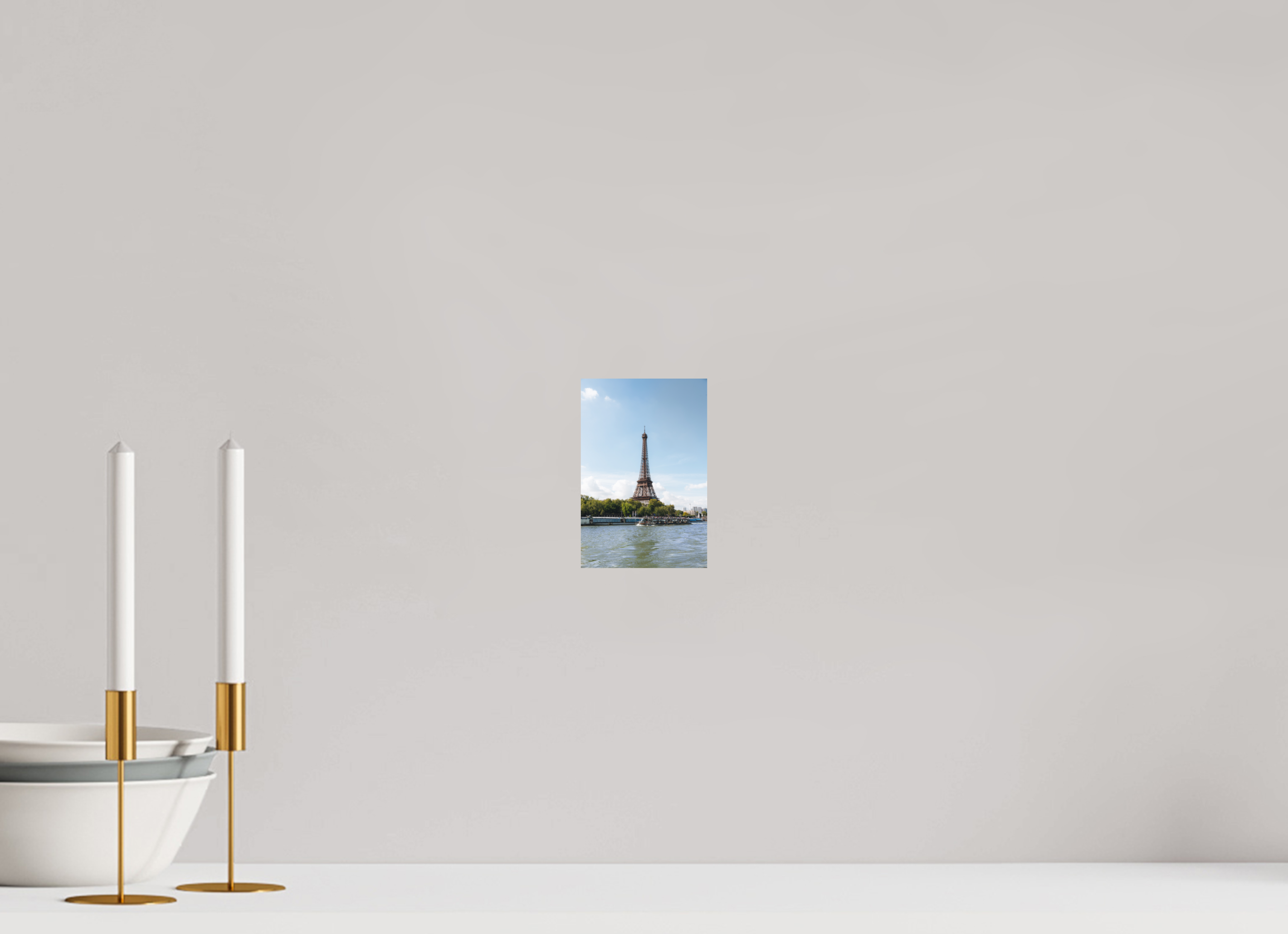 10 x 15 cm, Tirage Fine Art Premium + Tour Eiffel – Reflets sur la Seine