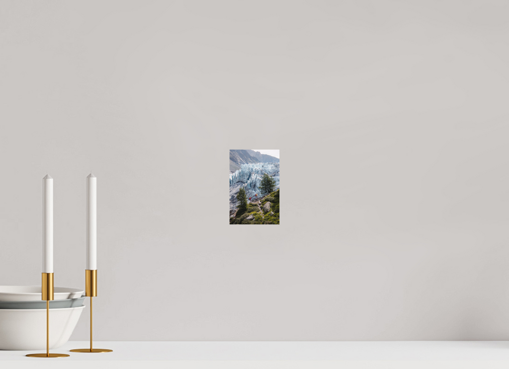 10 x 15 cm, Tirage Fine Art (Papier Mat) Randonneurs face au Glacier d’Argentière