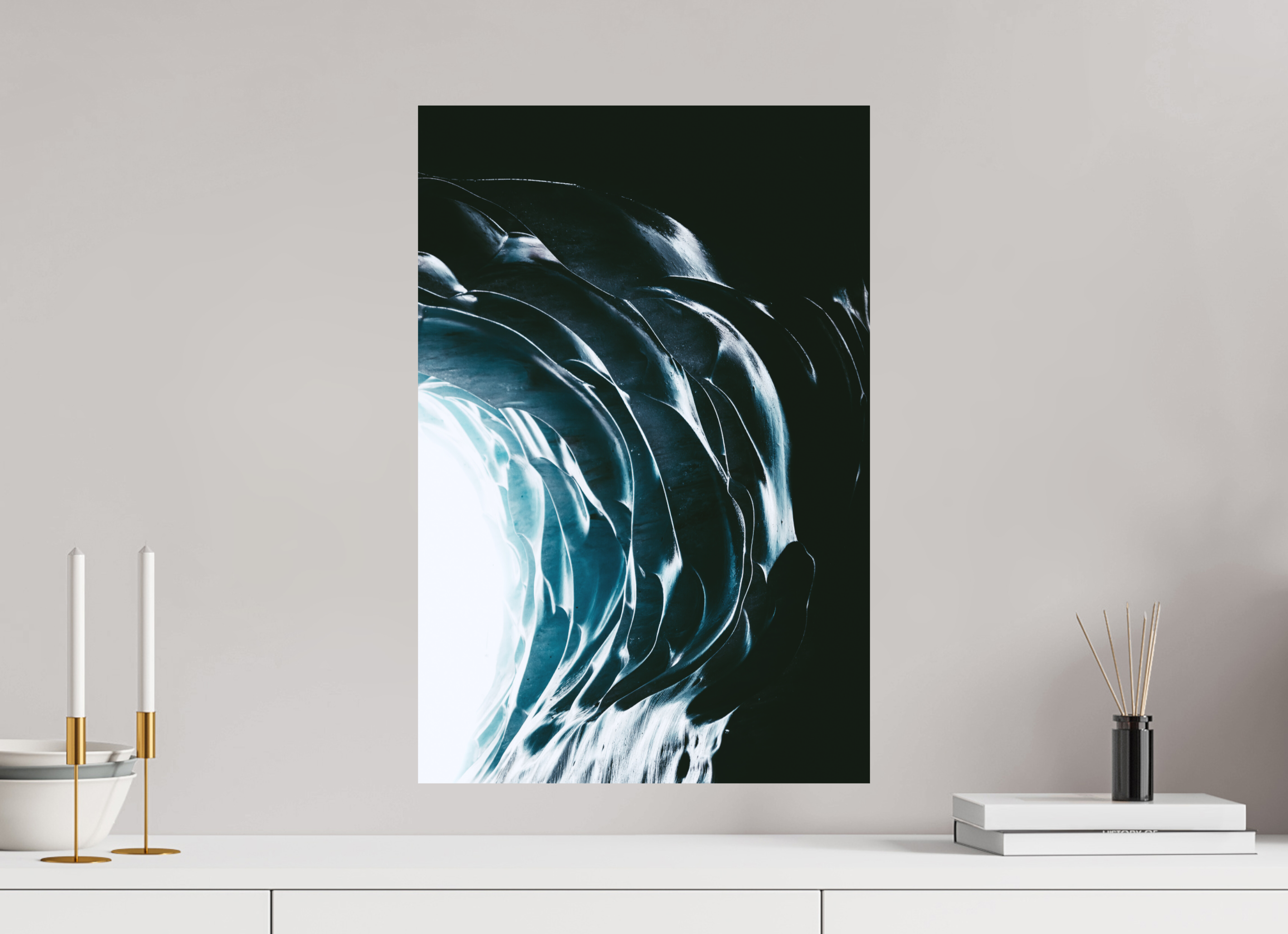 40 x 60 cm, Tirage Fine Art Premium + Entrée cristalline de la Mer de Glace