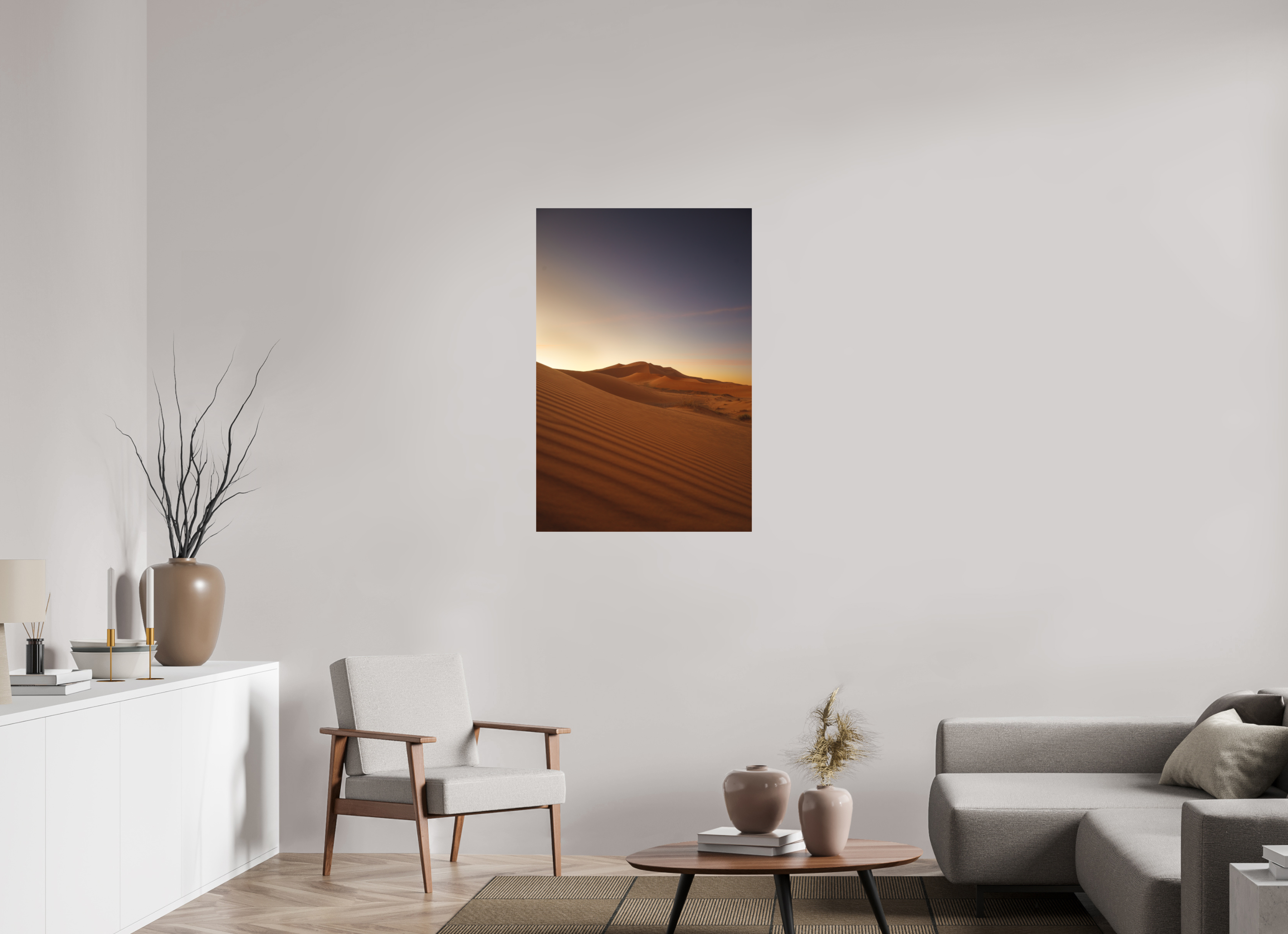 70 x 105 cm, Tirage Fine Art Premium + Dune au lever du soleil