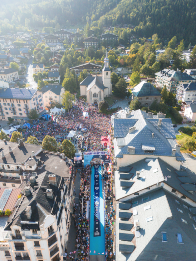 Main image Vue du ciel, départ de l’UTMB