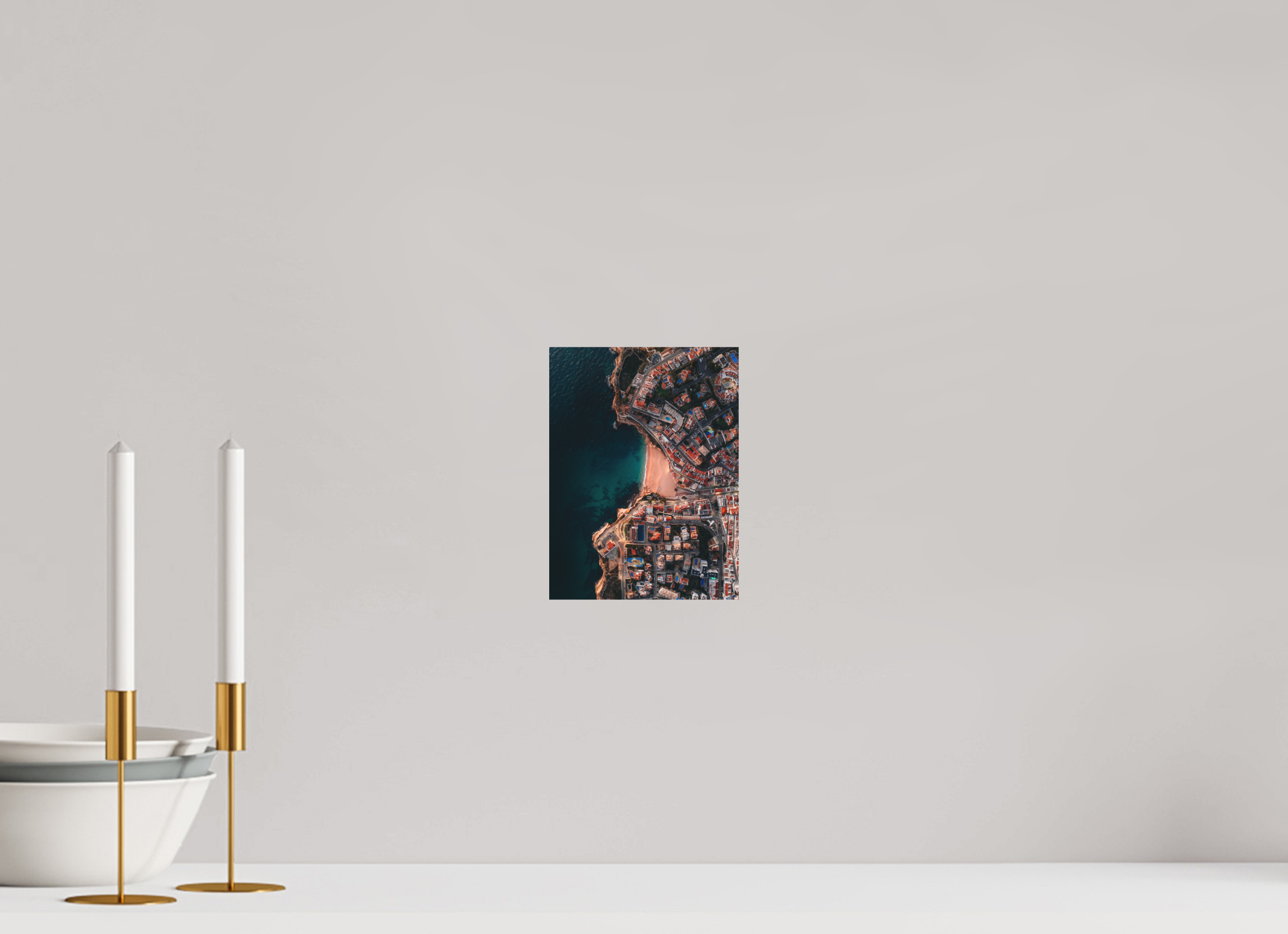 15 x 20 cm, Tirage Fine Art Premium + Albufeira au Crépuscule – Vue Aérienne