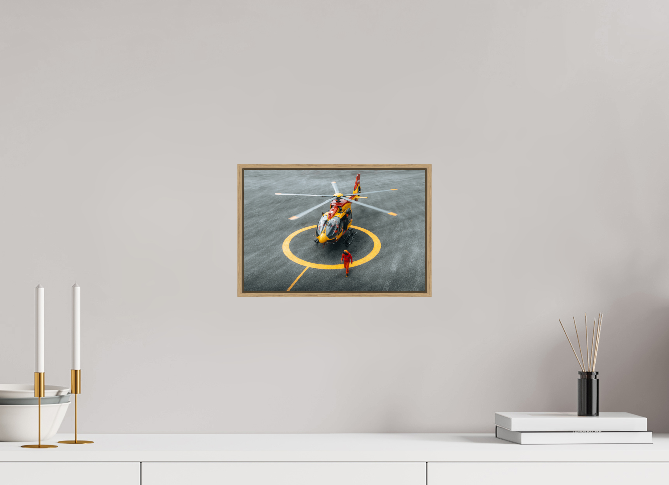 30 x 20 cm, Tirage sous Plexiglas encadré Atterrissage précis à la DZ