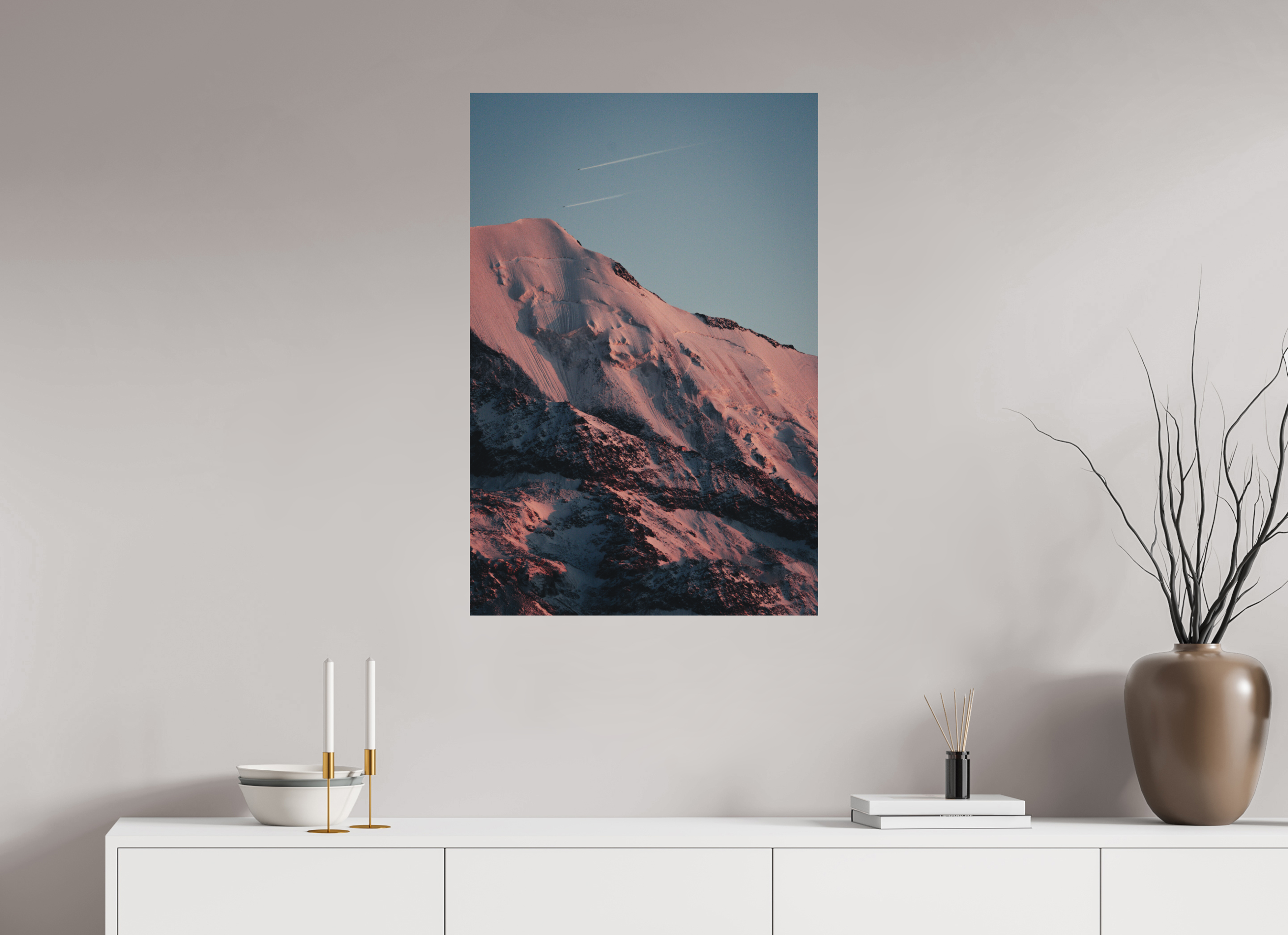 60 x 90 cm, Tirage Fine Art Premium + Versant du Dôme du Goûter au crépuscule