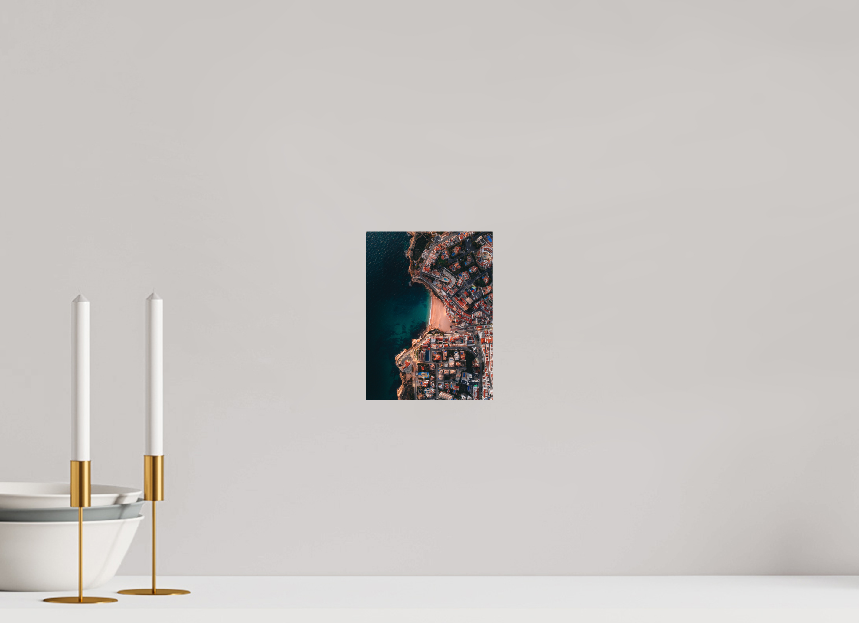 15 x 20 cm, Tirage Fine Art Premium Albufeira au Crépuscule – Vue Aérienne