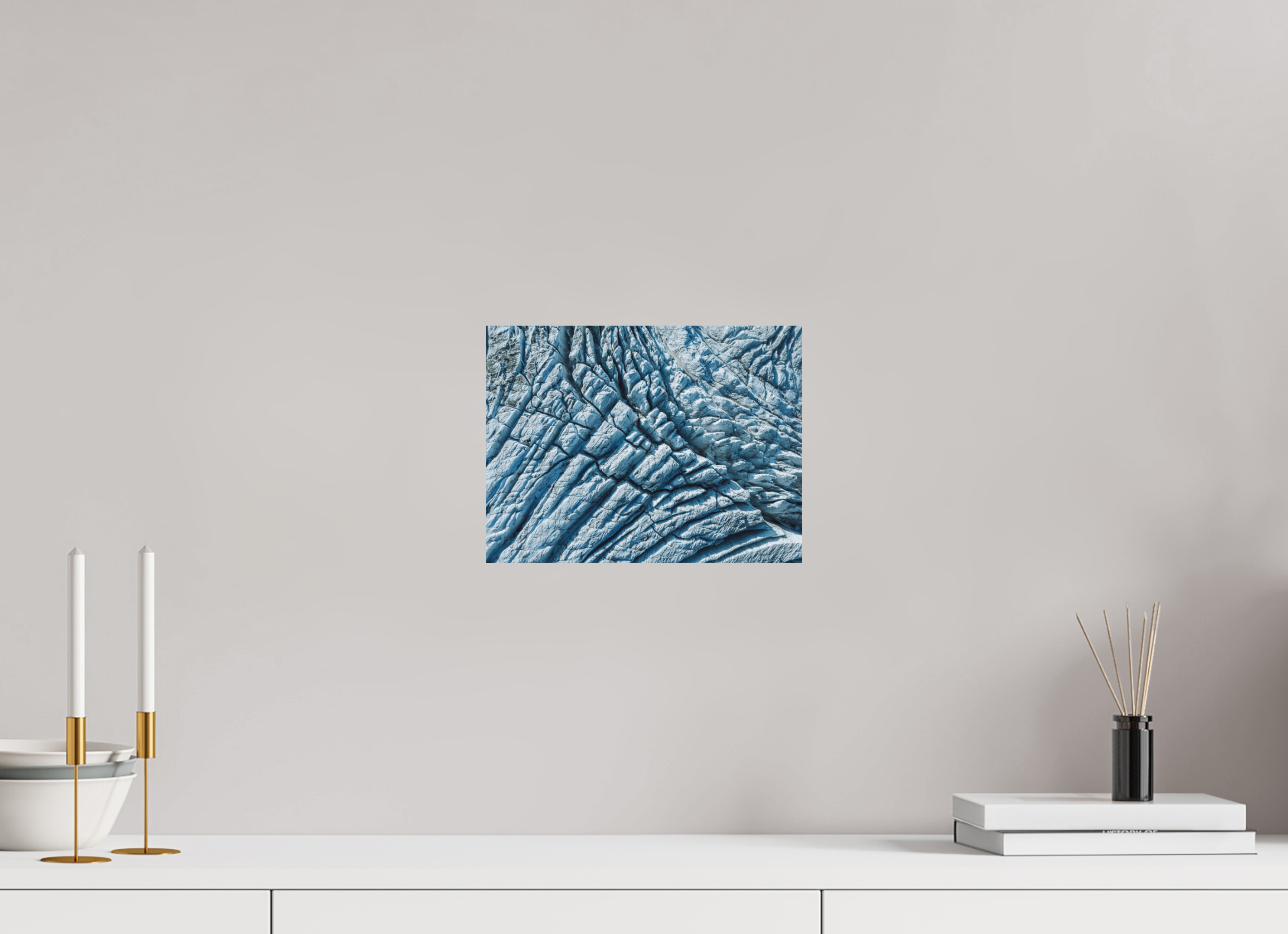 28 x 21 cm, Tirage Fine Art Premium Glacier du Tour – Séracs et Crevasses depuis le Ciel