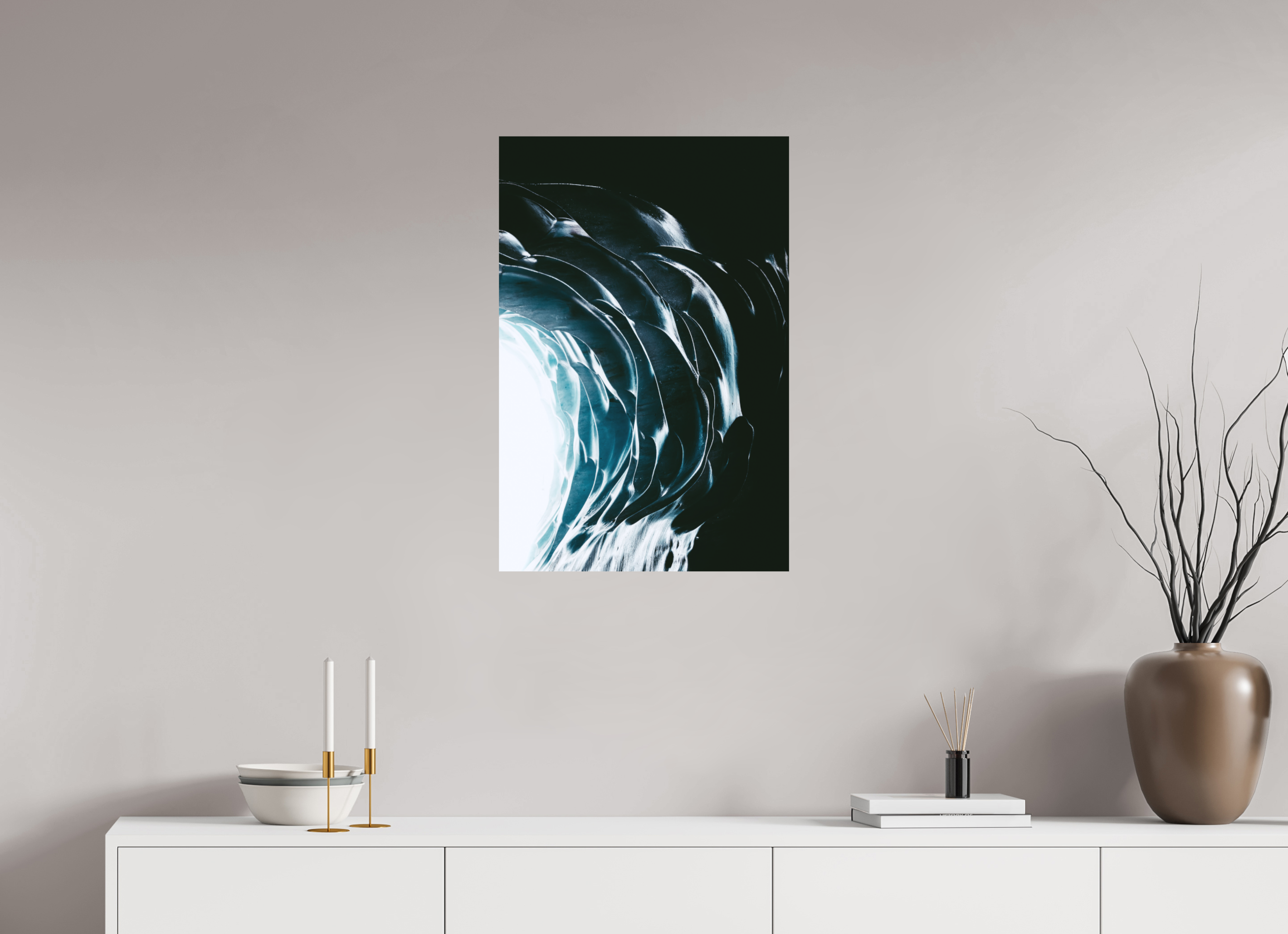 50 x 75 cm, Tirage Fine Art Premium + Entrée cristalline de la Mer de Glace