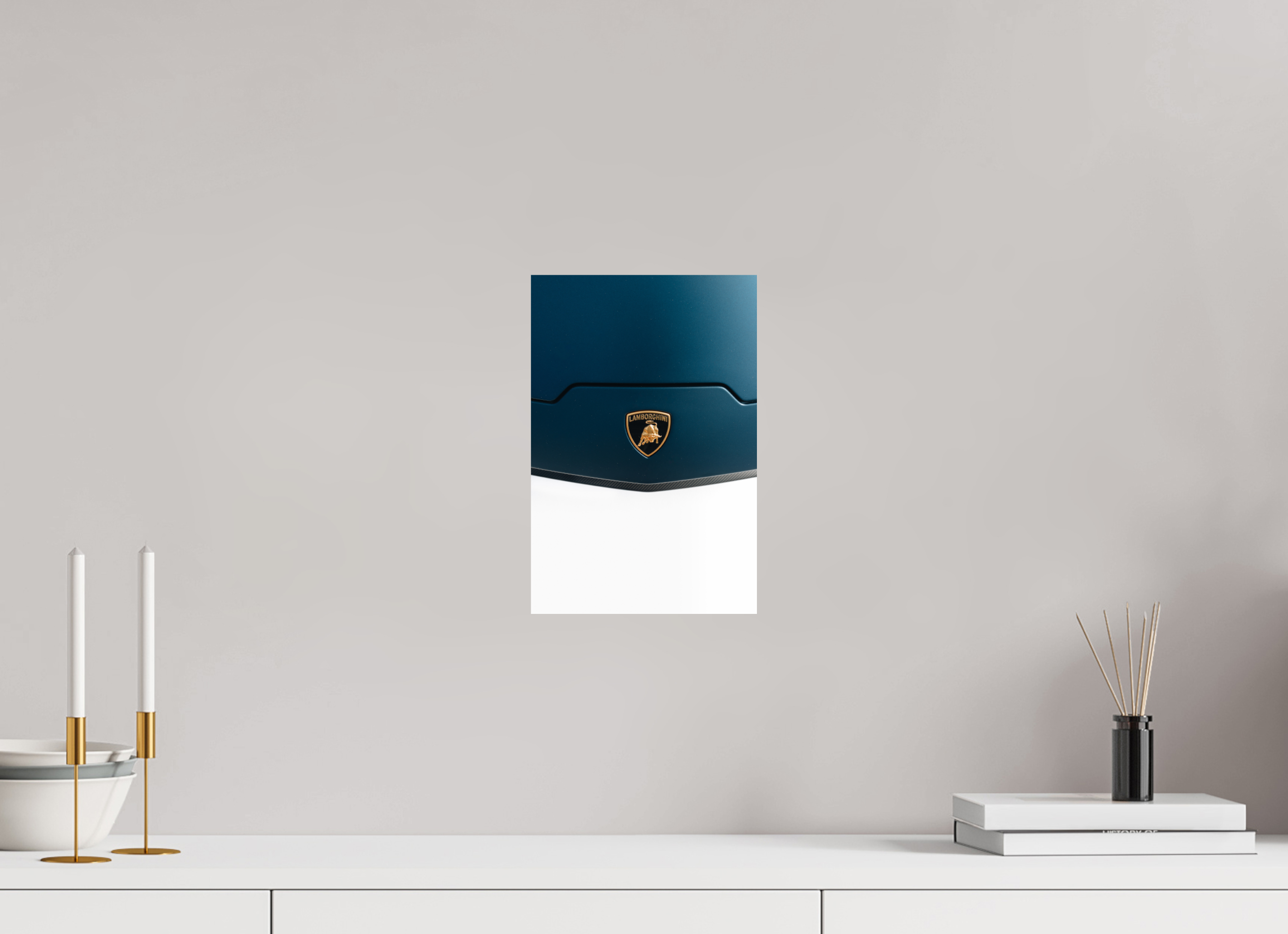 20 x 30 cm, Tirage Fine Art Premium Lamborghini Temerario – Élégance et puissance en bleu