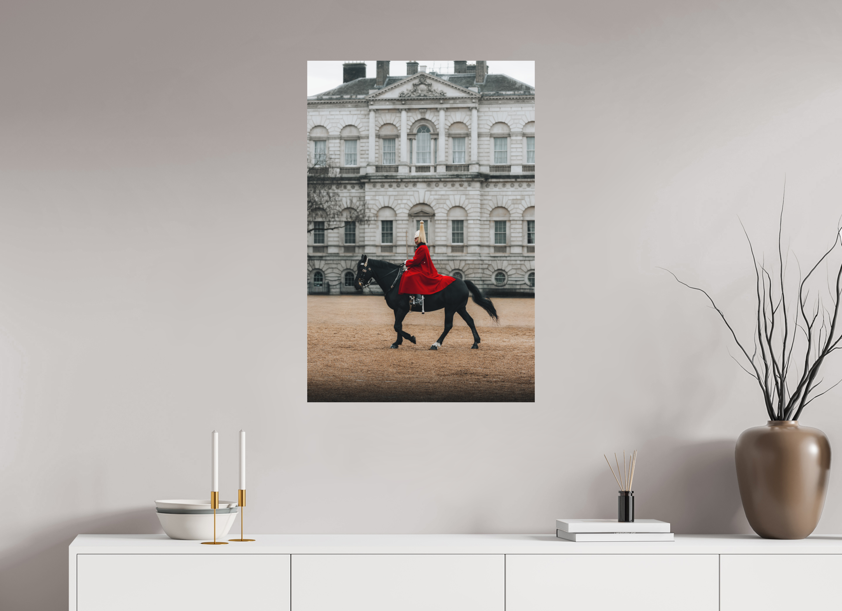 60 x 90 cm, Tirage Fine Art (Papier Mat) Alignement parfait – Cavalier royal