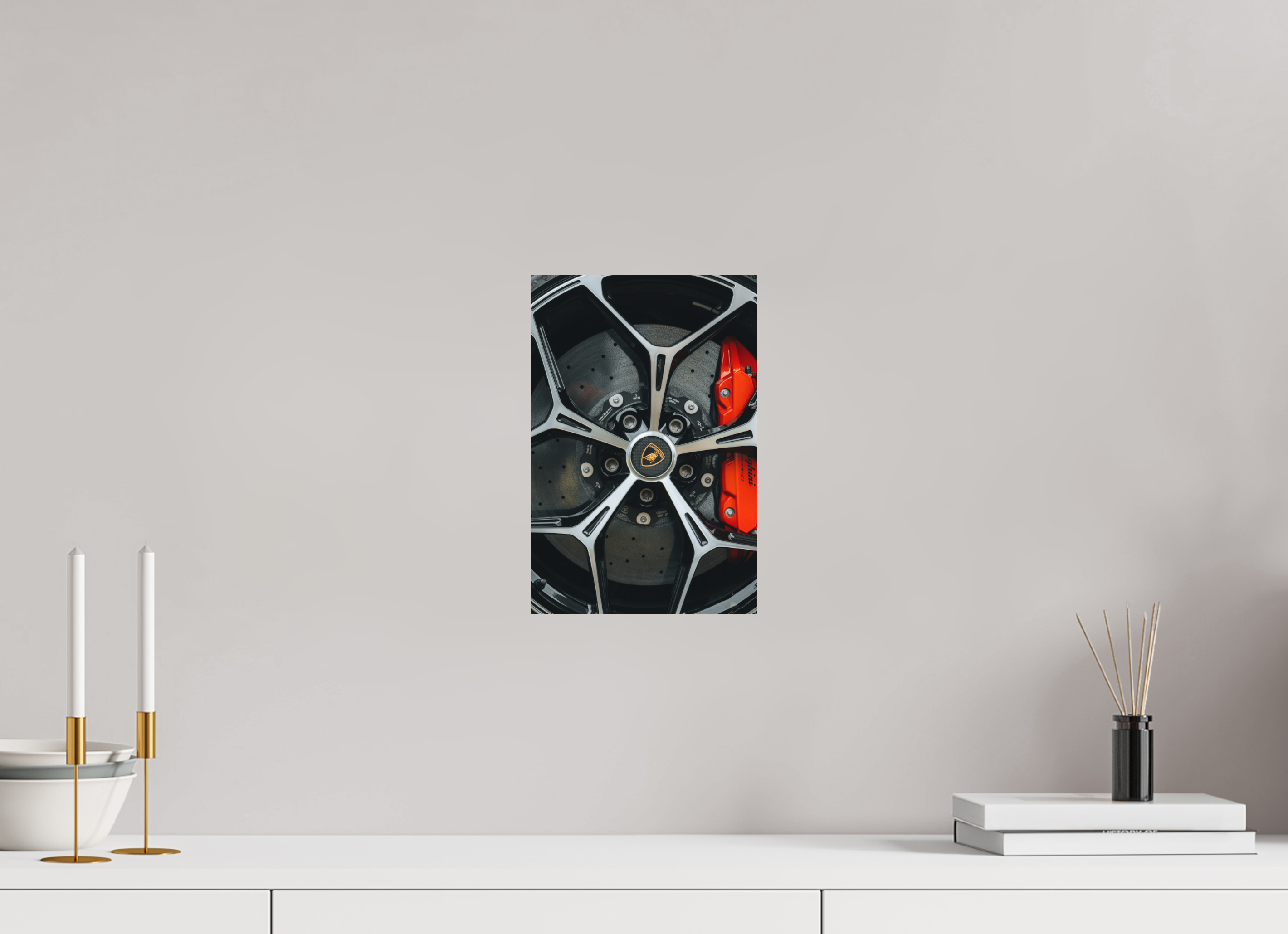 20 x 30 cm, Tirage Fine Art Premium + Lamborghini – Détail de jante