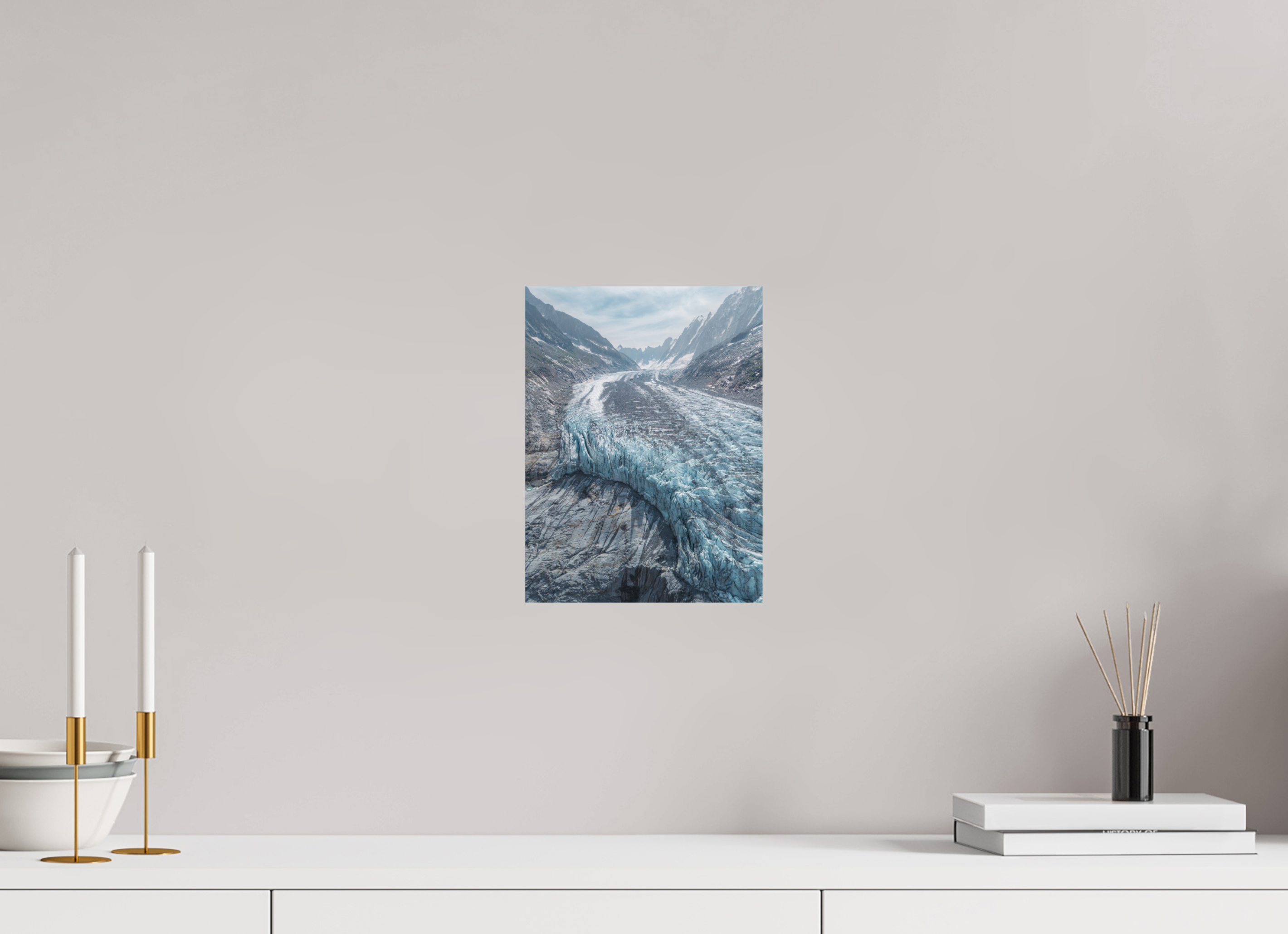 21 x 28 cm, Tirage Fine Art Premium + Courbe Glaciaire – Glacier d’Argentière
