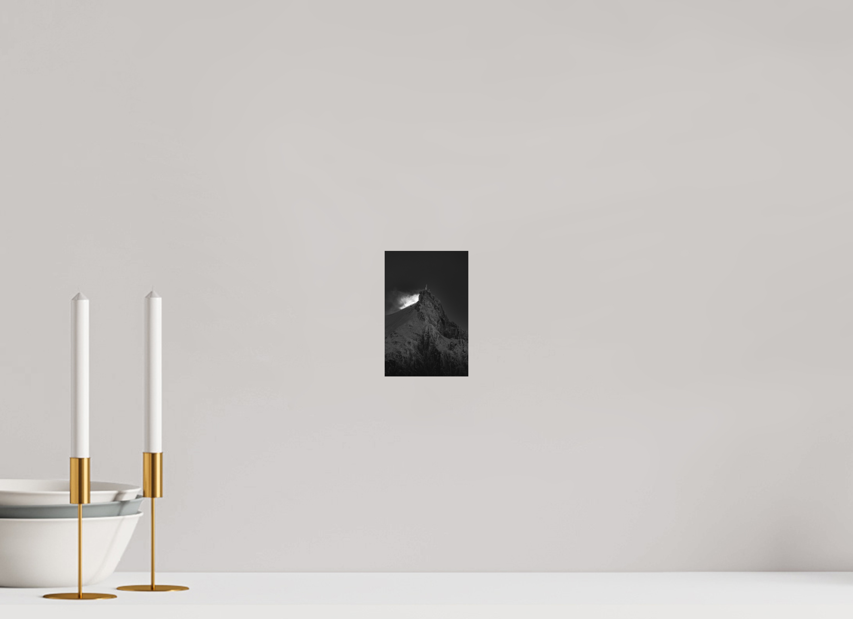 10 x 15 cm, Tirage Fine Art Premium + Aiguille du Midi – Neige tourbillonnante au soleil