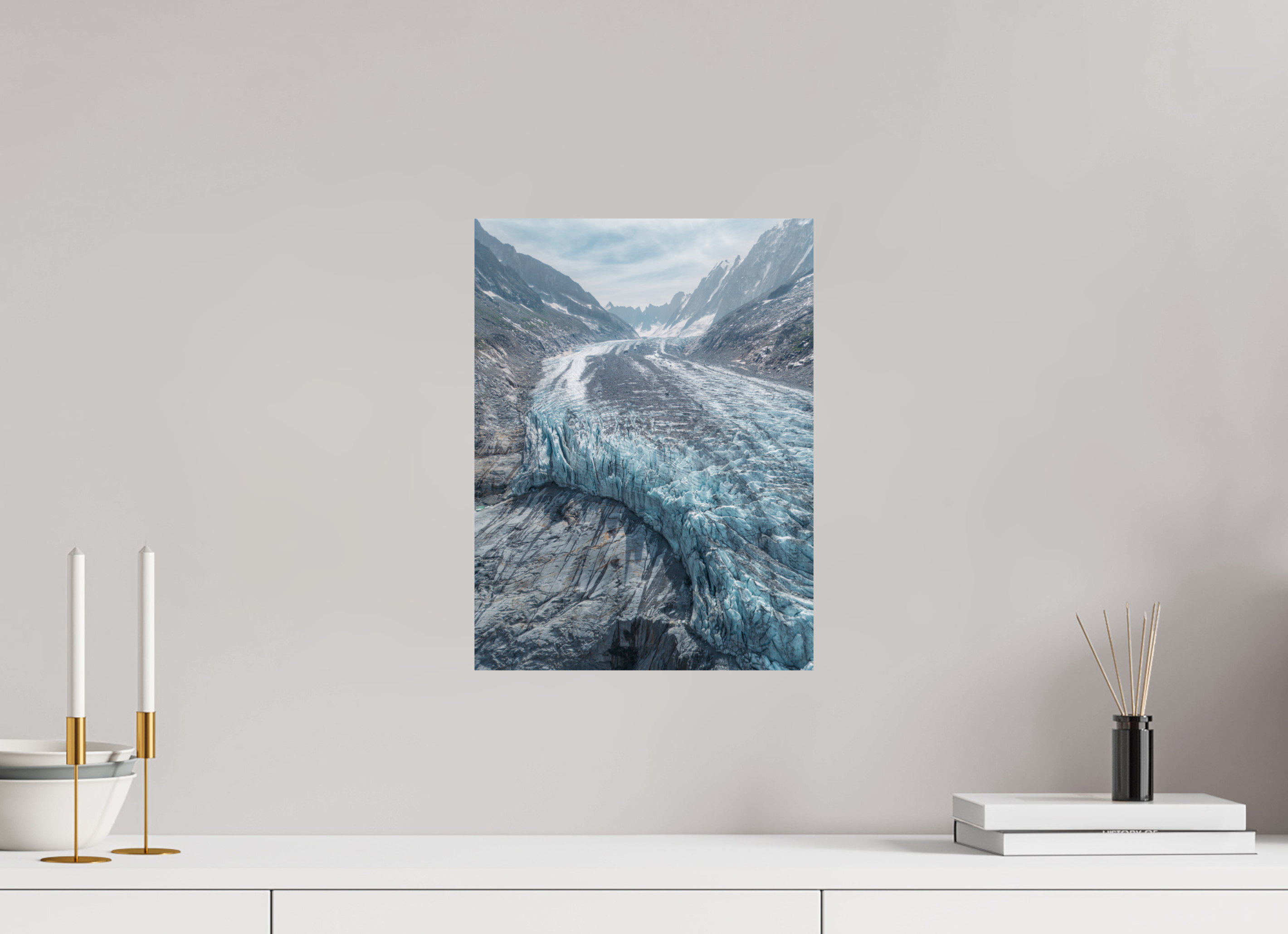 30 x 40 cm, Tirage Fine Art Premium Courbe Glaciaire – Glacier d’Argentière
