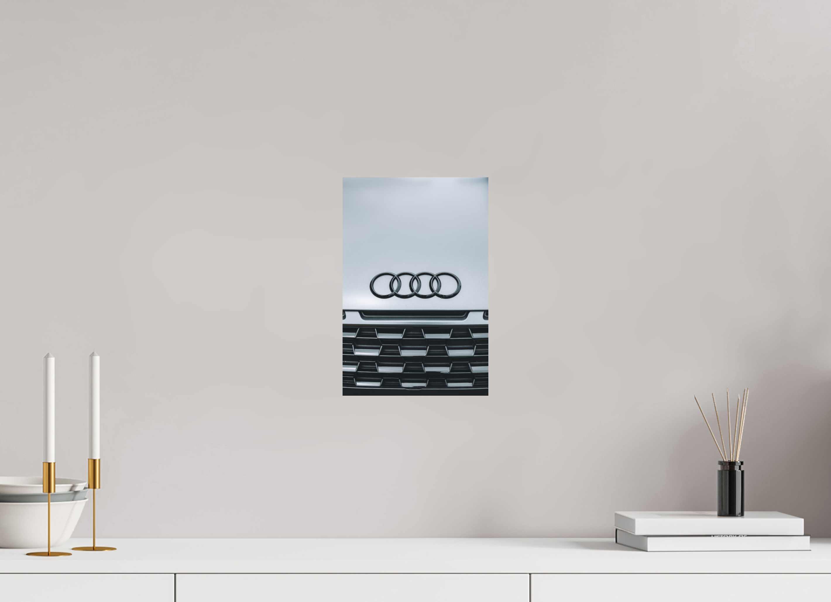 20 x 30 cm, Tirage Fine Art Premium + Audi – Emblème en noir