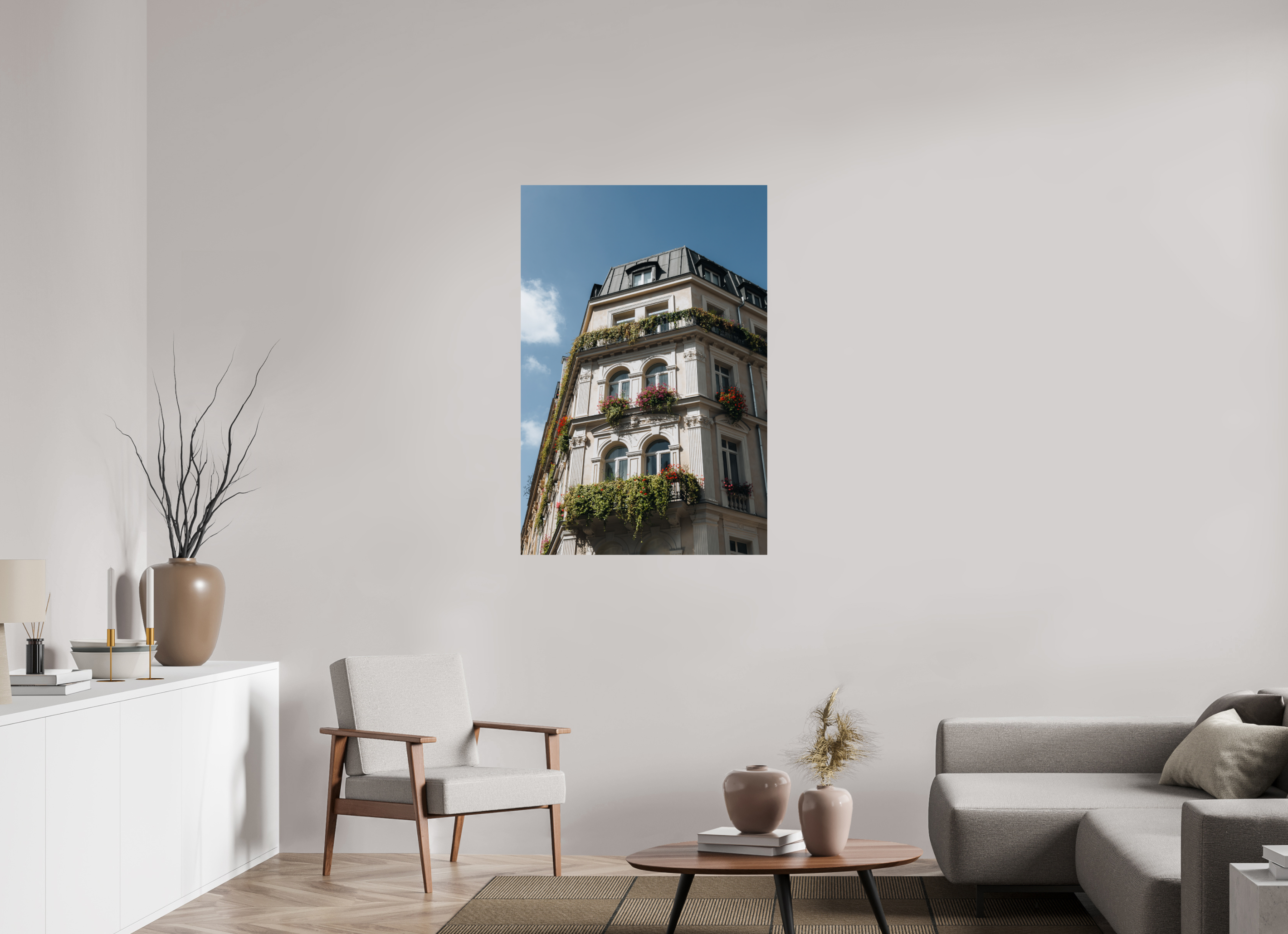 80 x 120 cm, Tirage Fine Art Premium Élégance haussmannienne en été