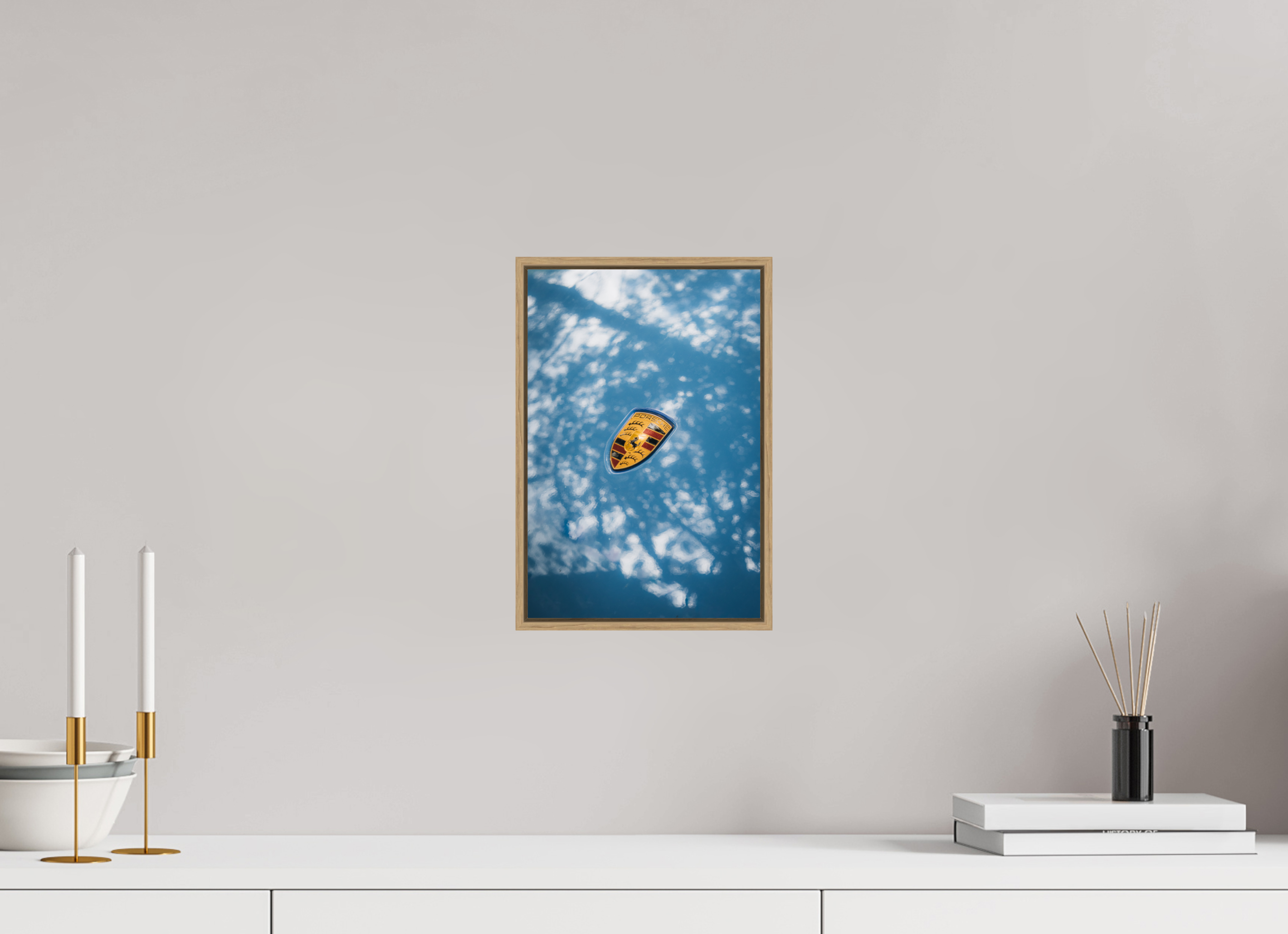 20 x 30 cm, Tirage sous Plexiglas encadré Porsche 911 – Emblème iconique