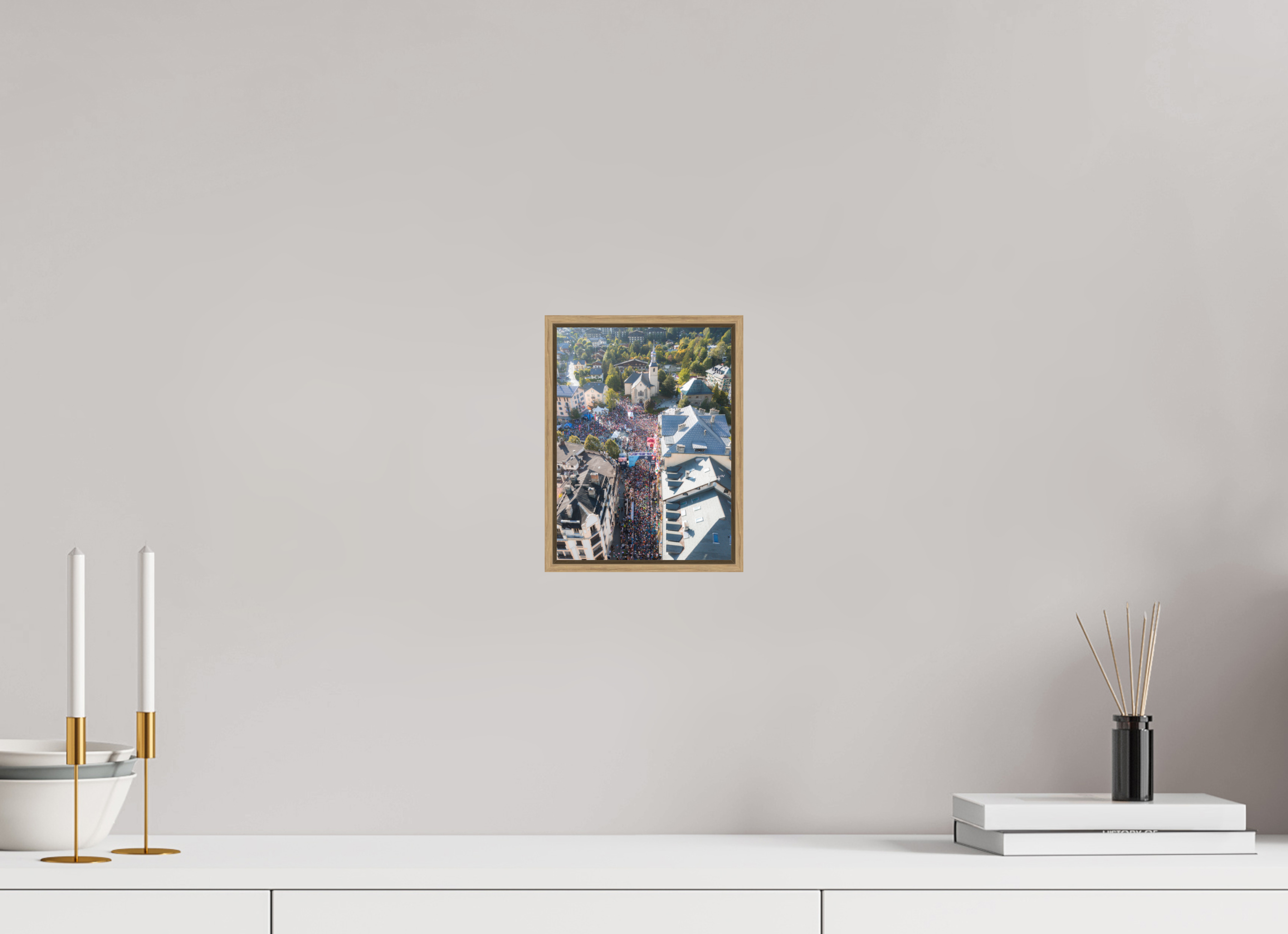 15 x 20 cm, Tirage sous Plexiglas encadré Lancement des Champions – UTMB Mont-Blanc en action