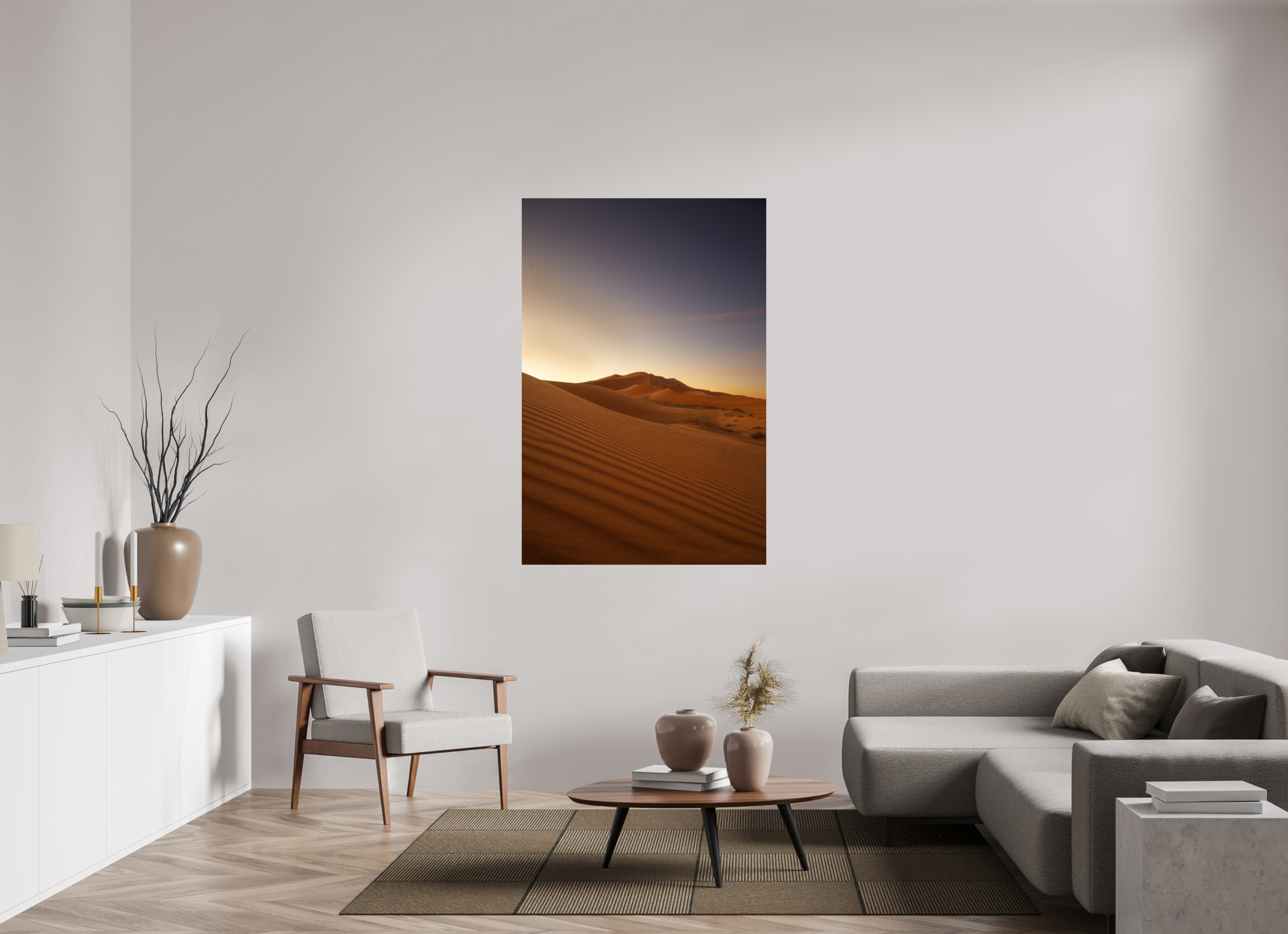 100 x 150 cm, Tirage Fine Art Premium Dune au lever du soleil