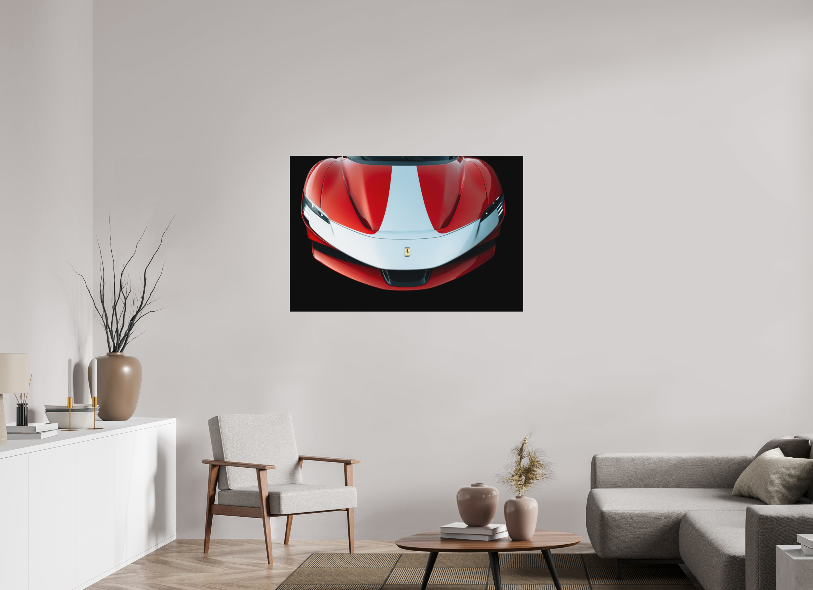 120 x 80 cm, Tirage Fine Art (Papier Mat) Ferrari