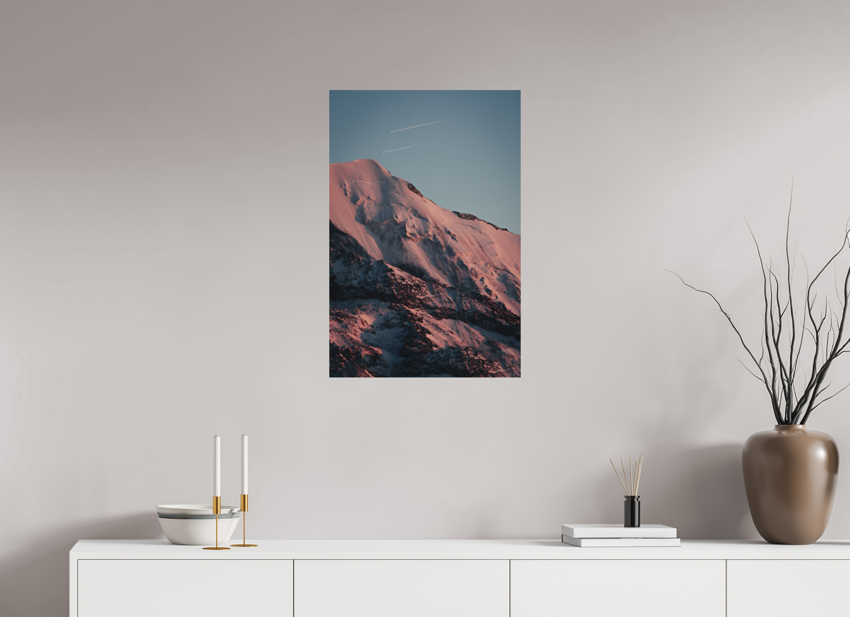 50 x 75 cm, Tirage Fine Art Premium + Versant du Dôme du Goûter au crépuscule
