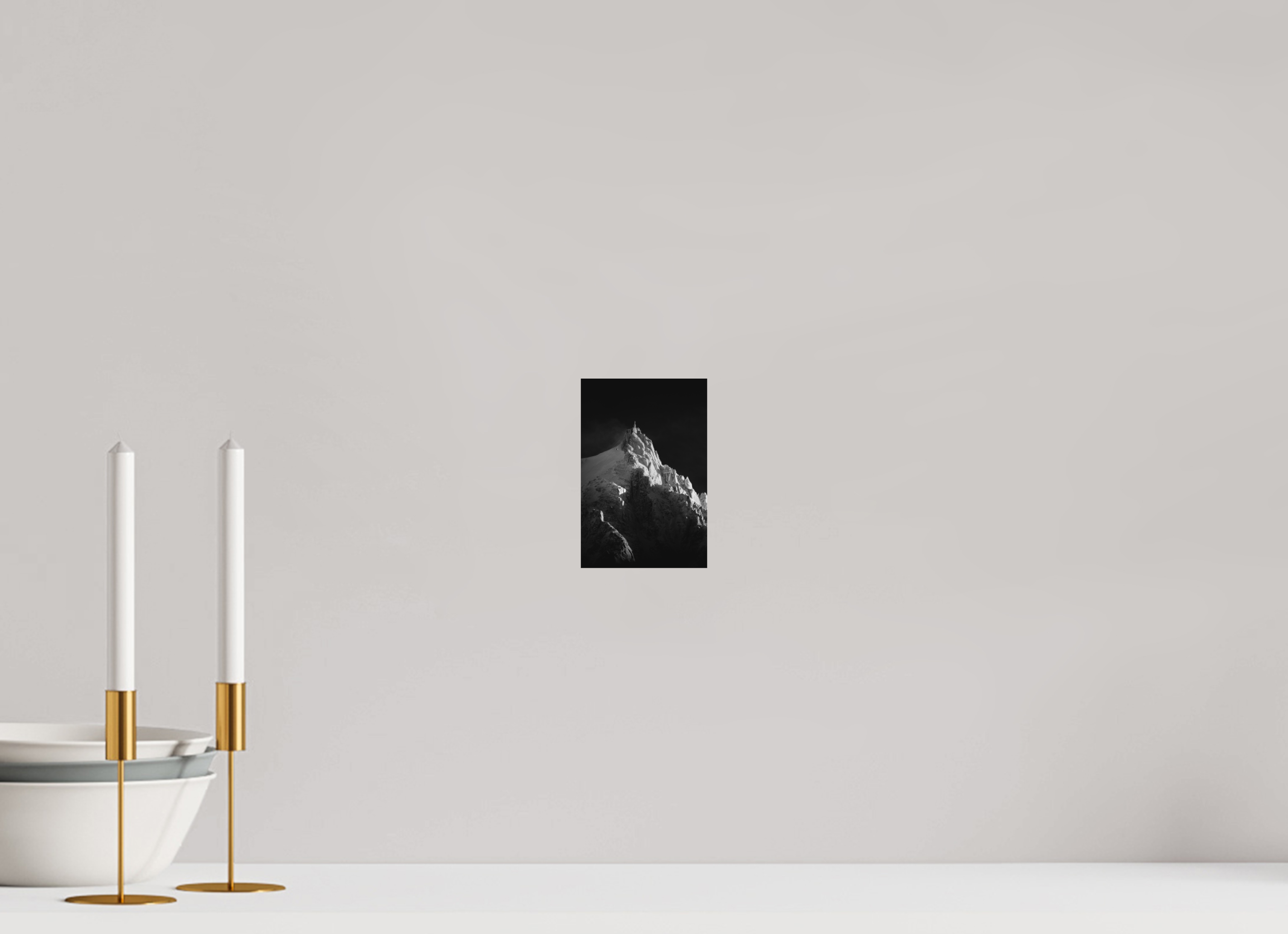 10 x 15 cm, Tirage Fine Art Premium + Aiguille du Midi Contrastée – Noir et Blanc