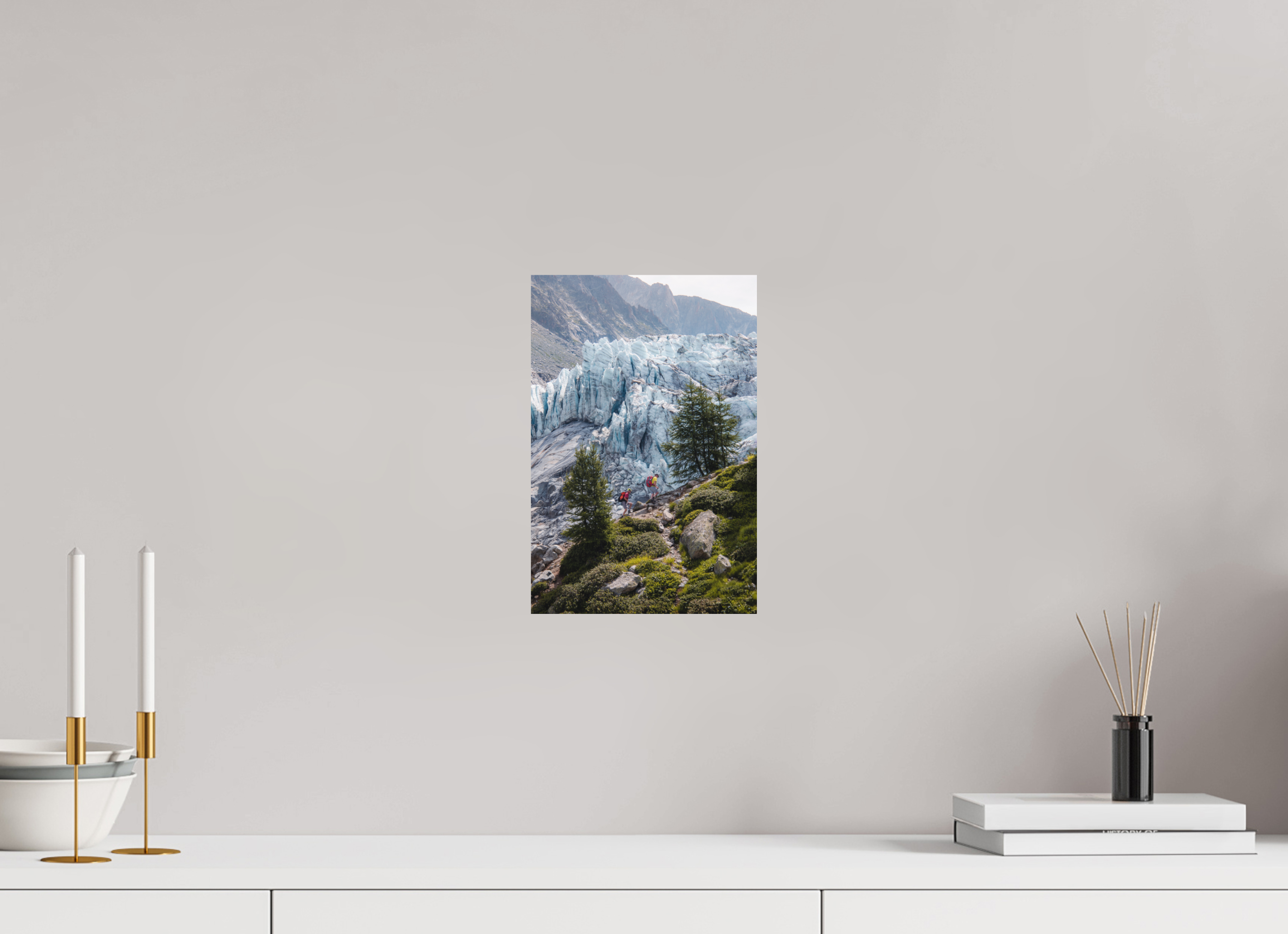 20 x 30 cm, Tirage Fine Art Premium + Randonneurs face au Glacier d’Argentière