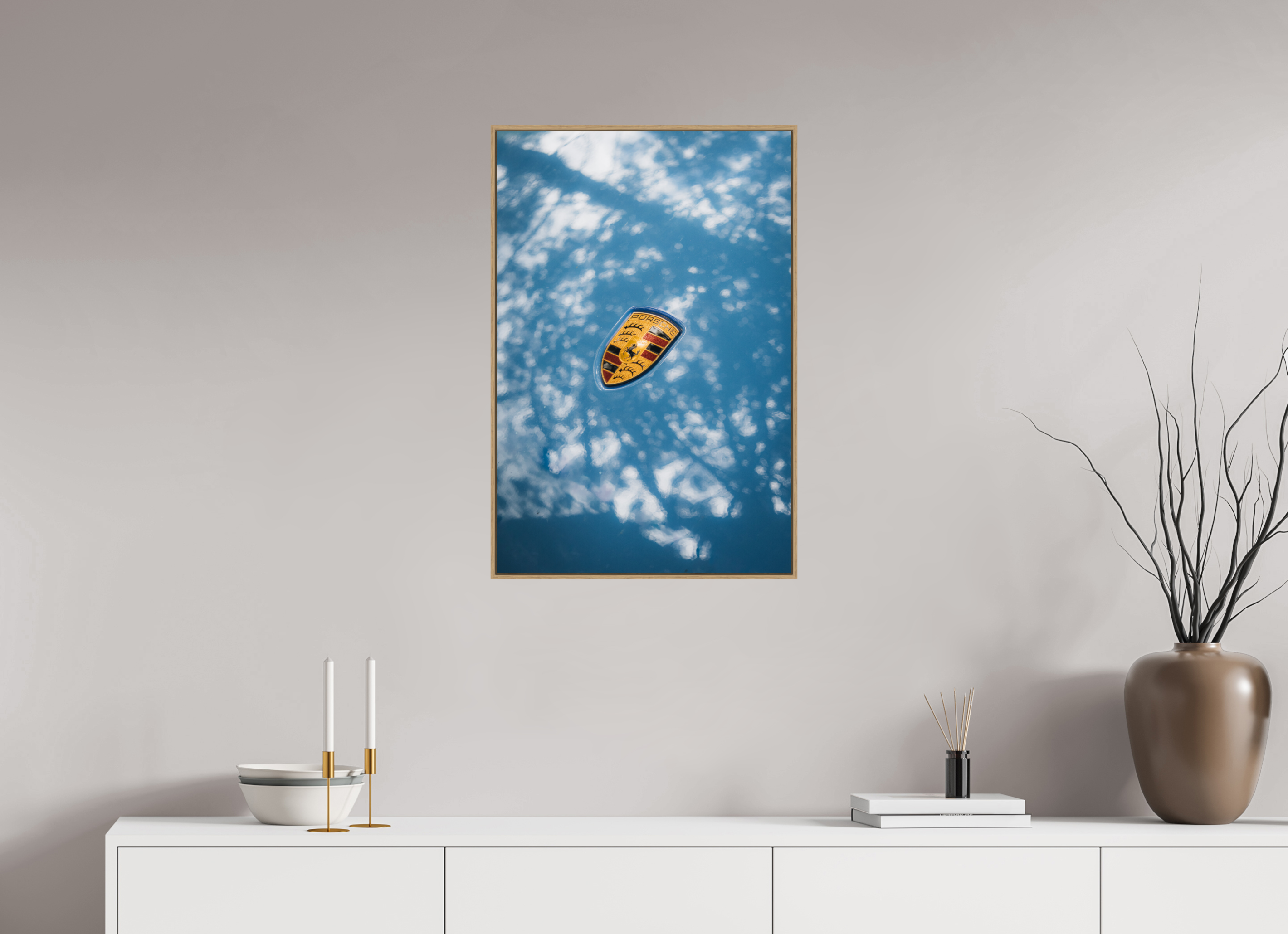 50 x 75 cm, Tirage sous Plexiglas encadré Porsche 911 – Emblème iconique