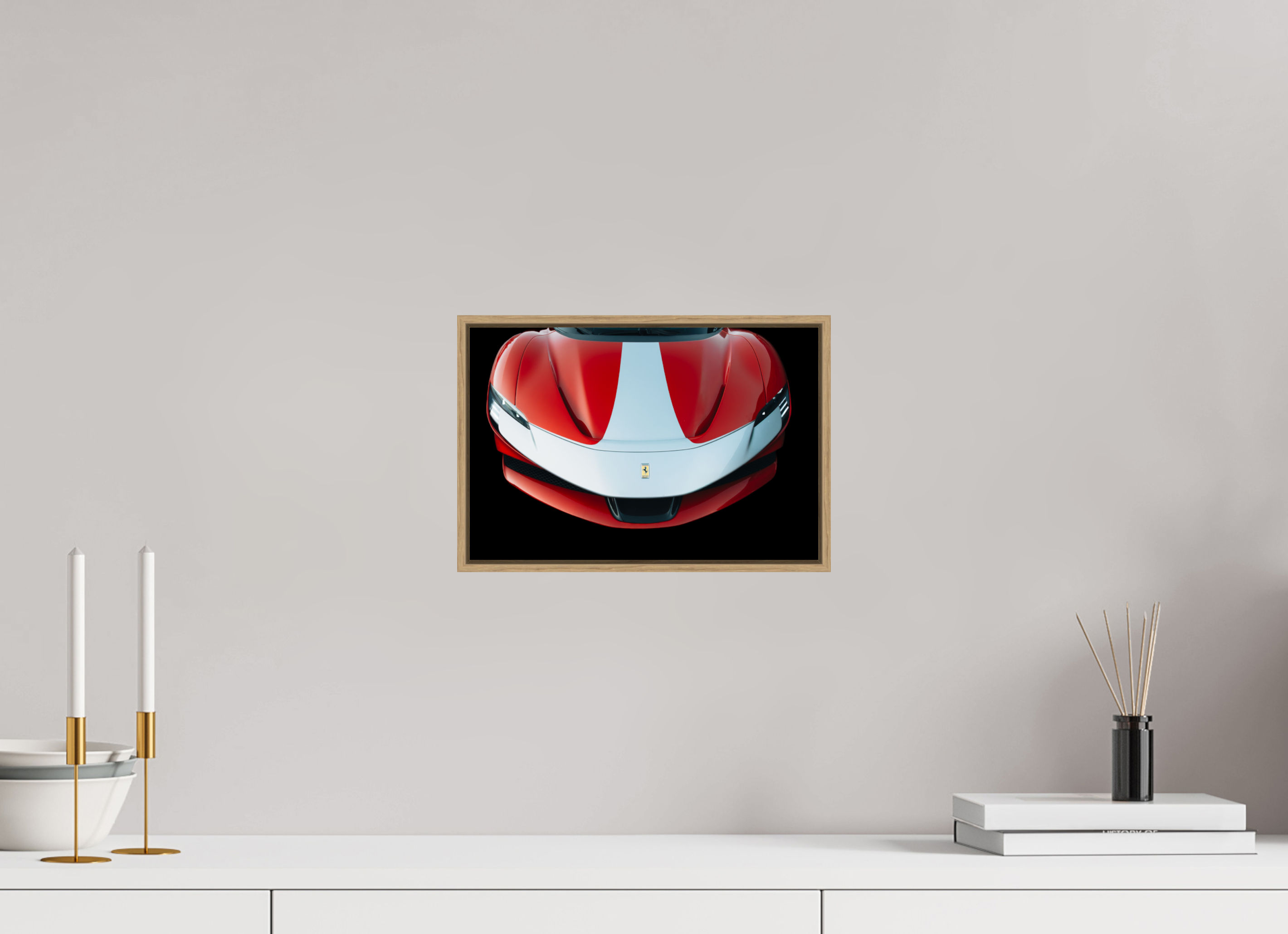 30 x 20 cm, Tirage sous Plexiglas encadré Ferrari